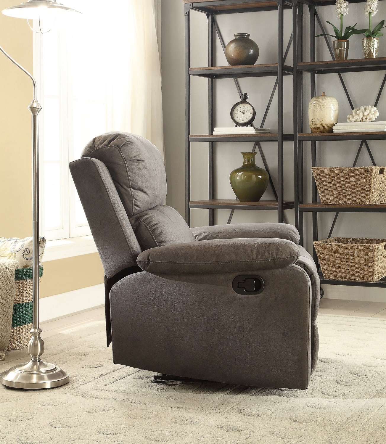 Bina Polished Microfiber Recliner