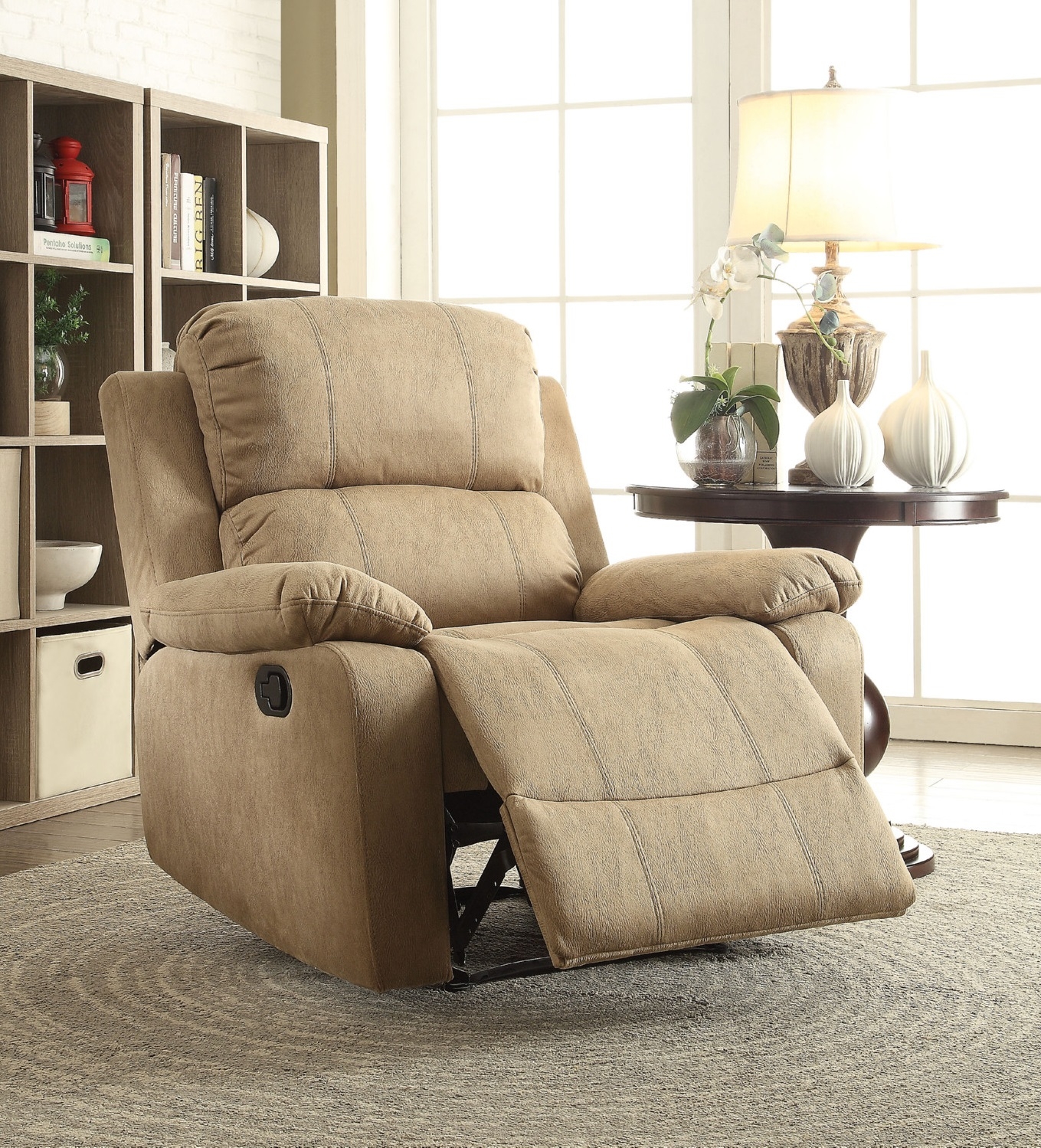 Bina Polished Microfiber Recliner