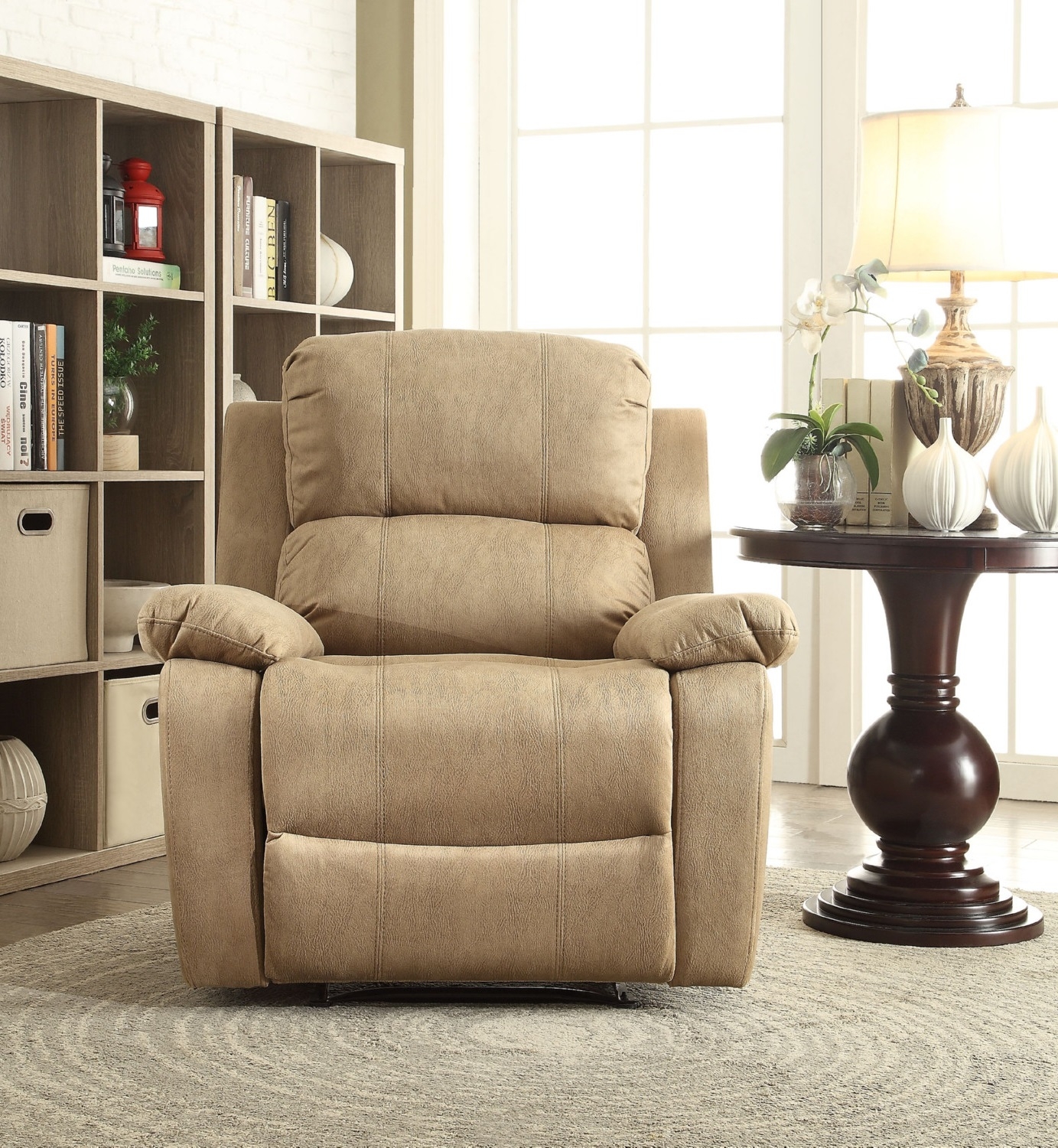 Bina Polished Microfiber Recliner