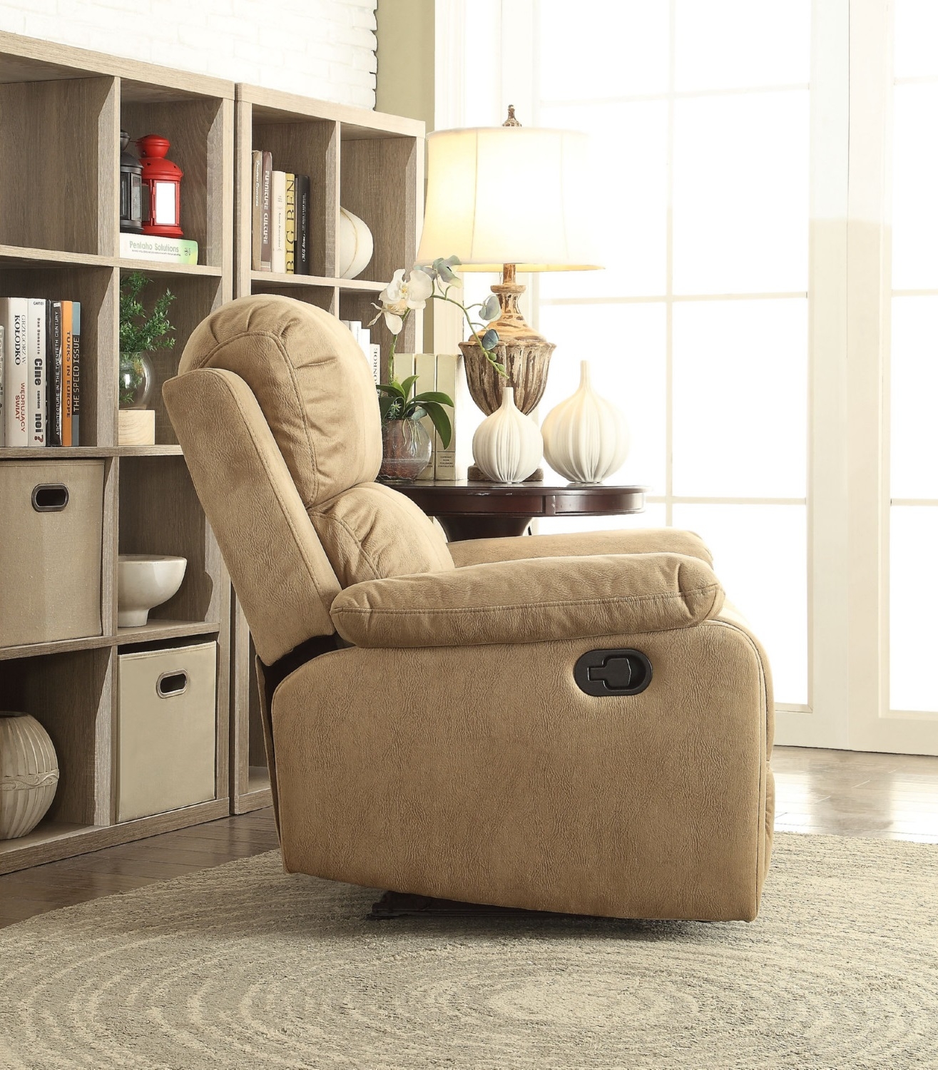 Bina Polished Microfiber Recliner