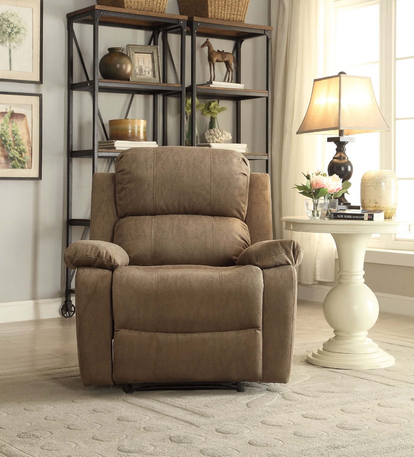 Bina Polished Microfiber Recliner