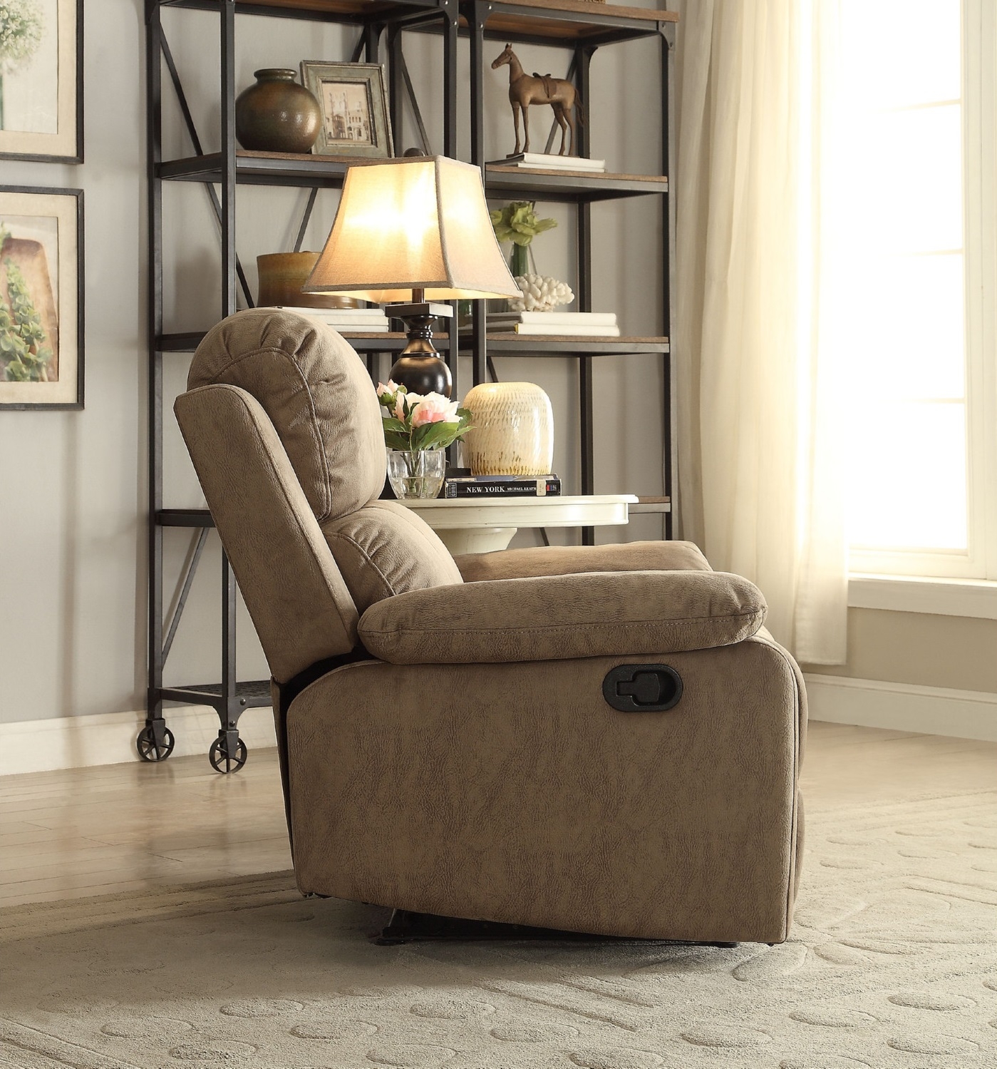 Bina Polished Microfiber Recliner