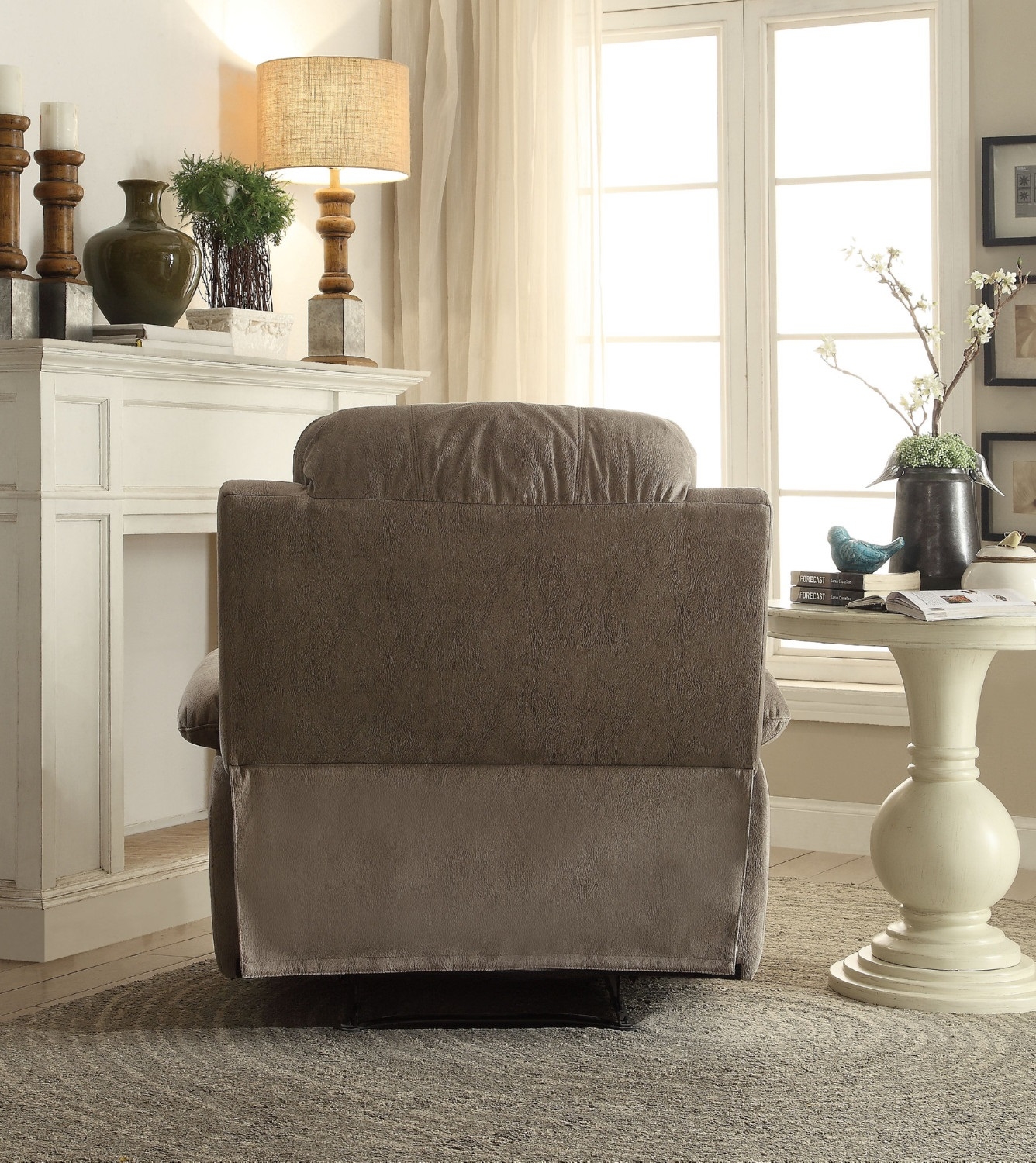 Bina Polished Microfiber Recliner