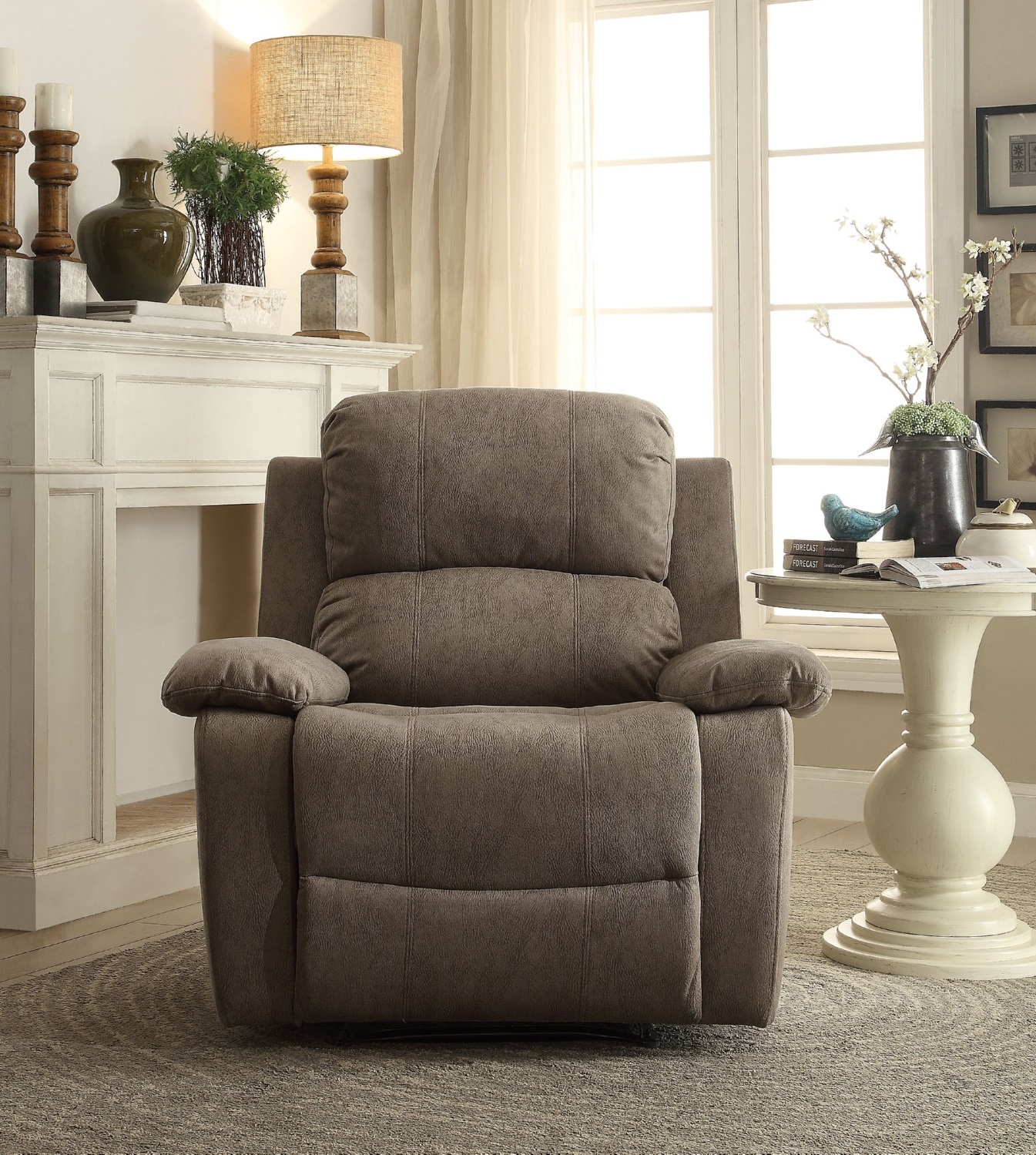 Bina Polished Microfiber Recliner