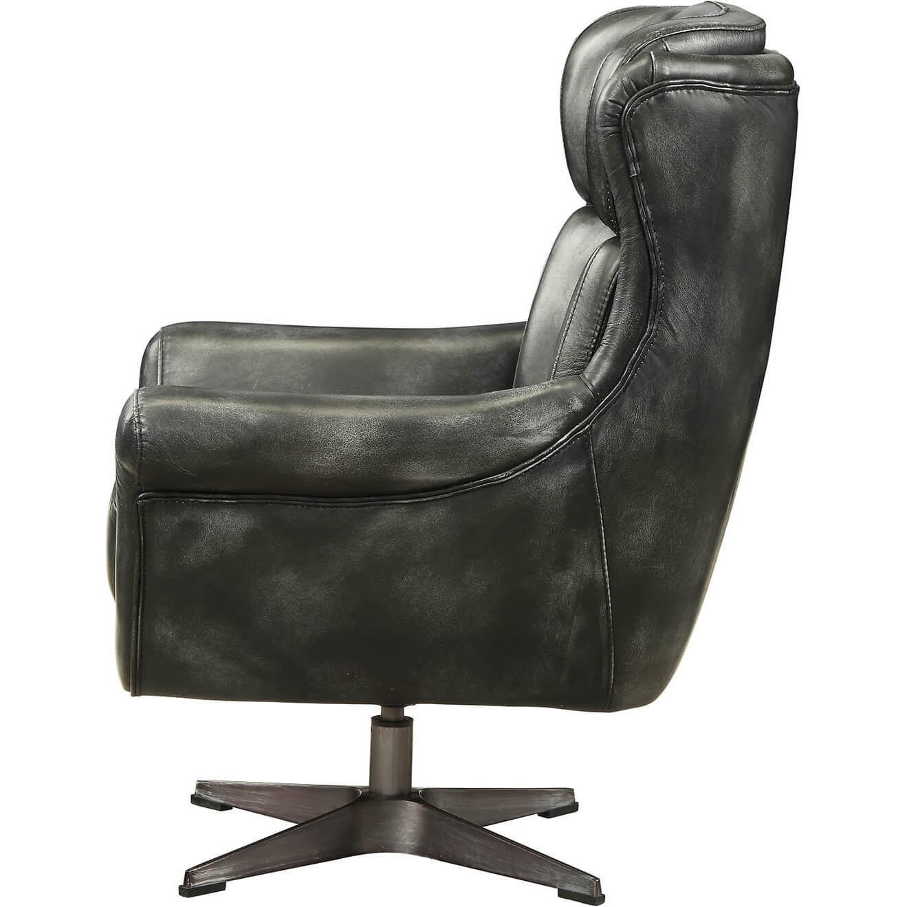 Asotin Top Grain Leather Accent Chair