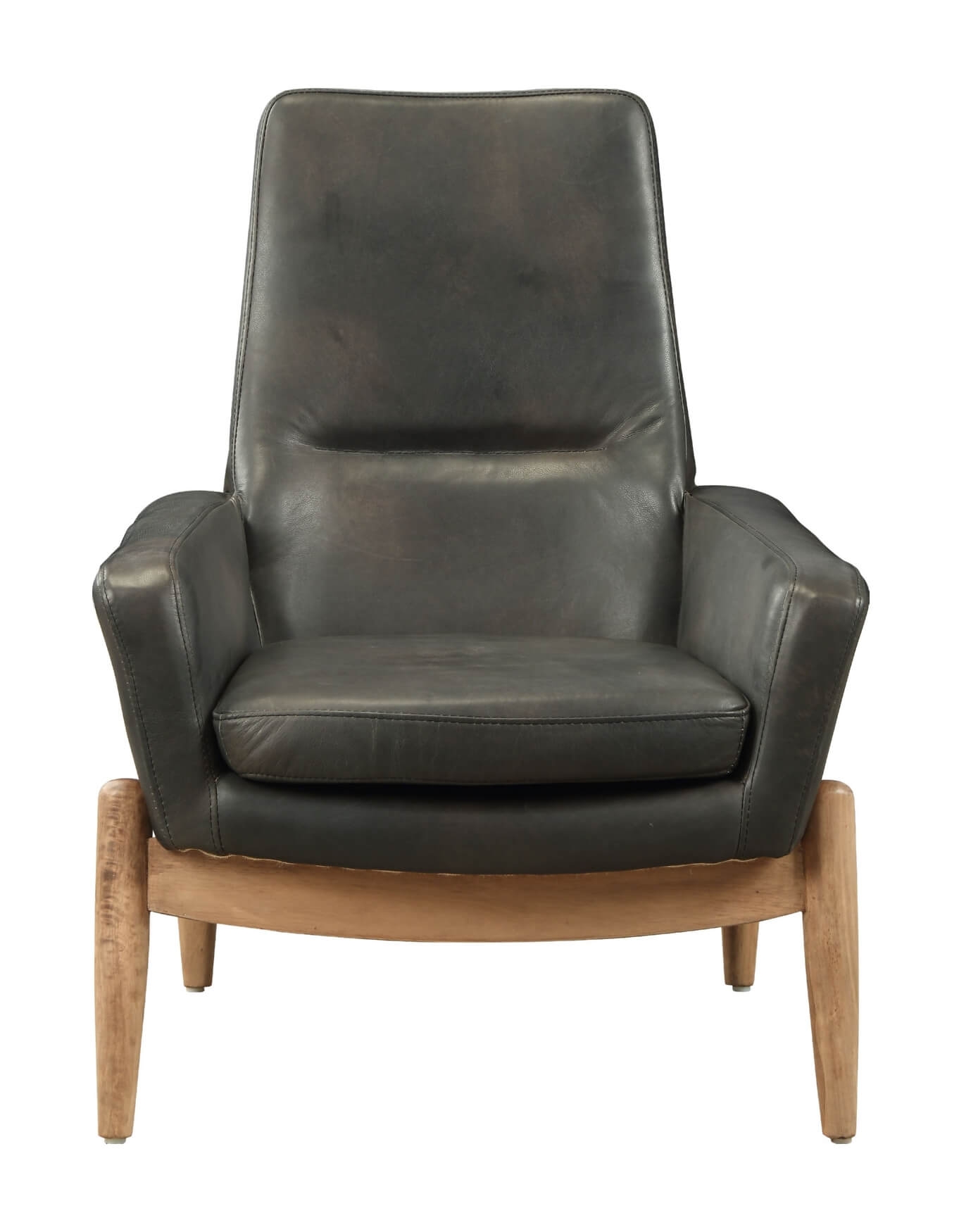 Dolphin Top Grain Leather Accent Chair
