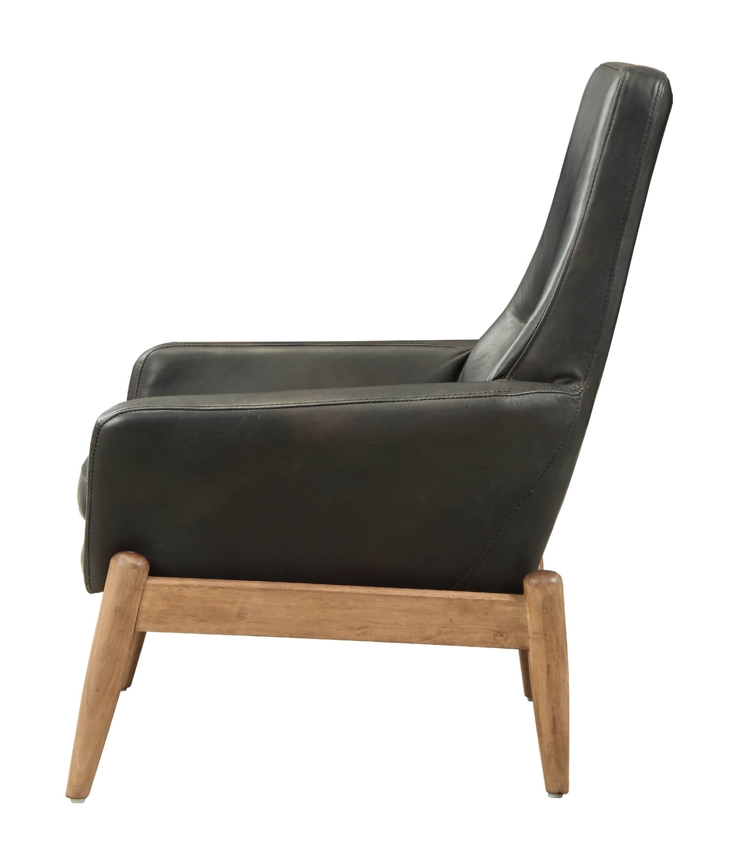 Dolphin Top Grain Leather Accent Chair
