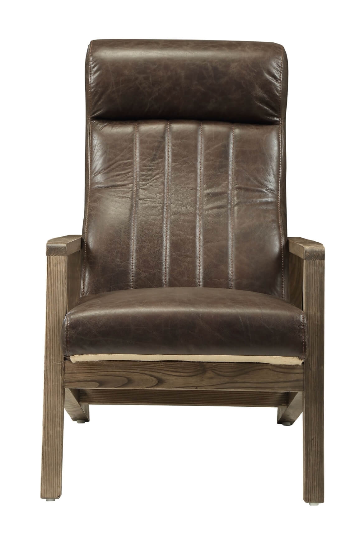 Emint Top Grain Leather Accent Chair