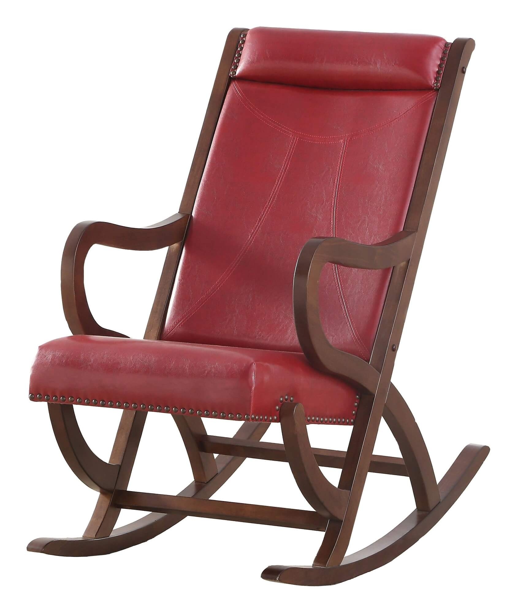 Triton Leatherette/Wood Rocking Chair