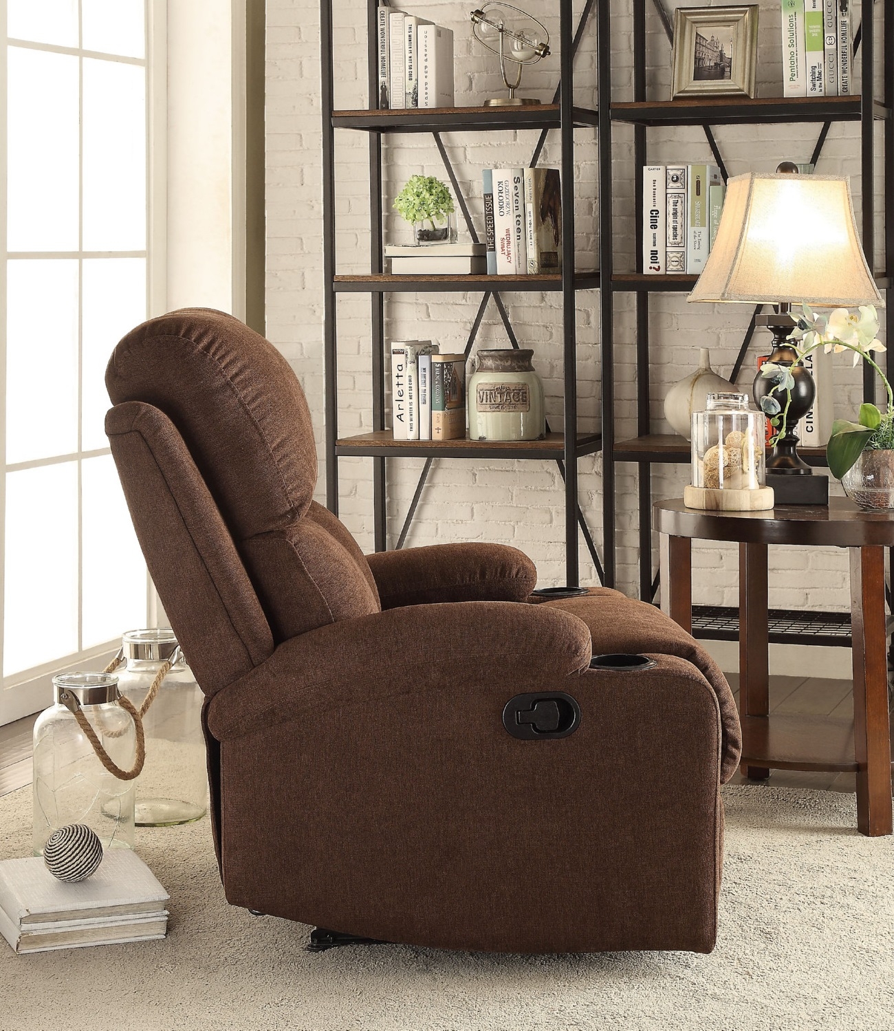 Rosia Fabric Linen Recliner Chair
