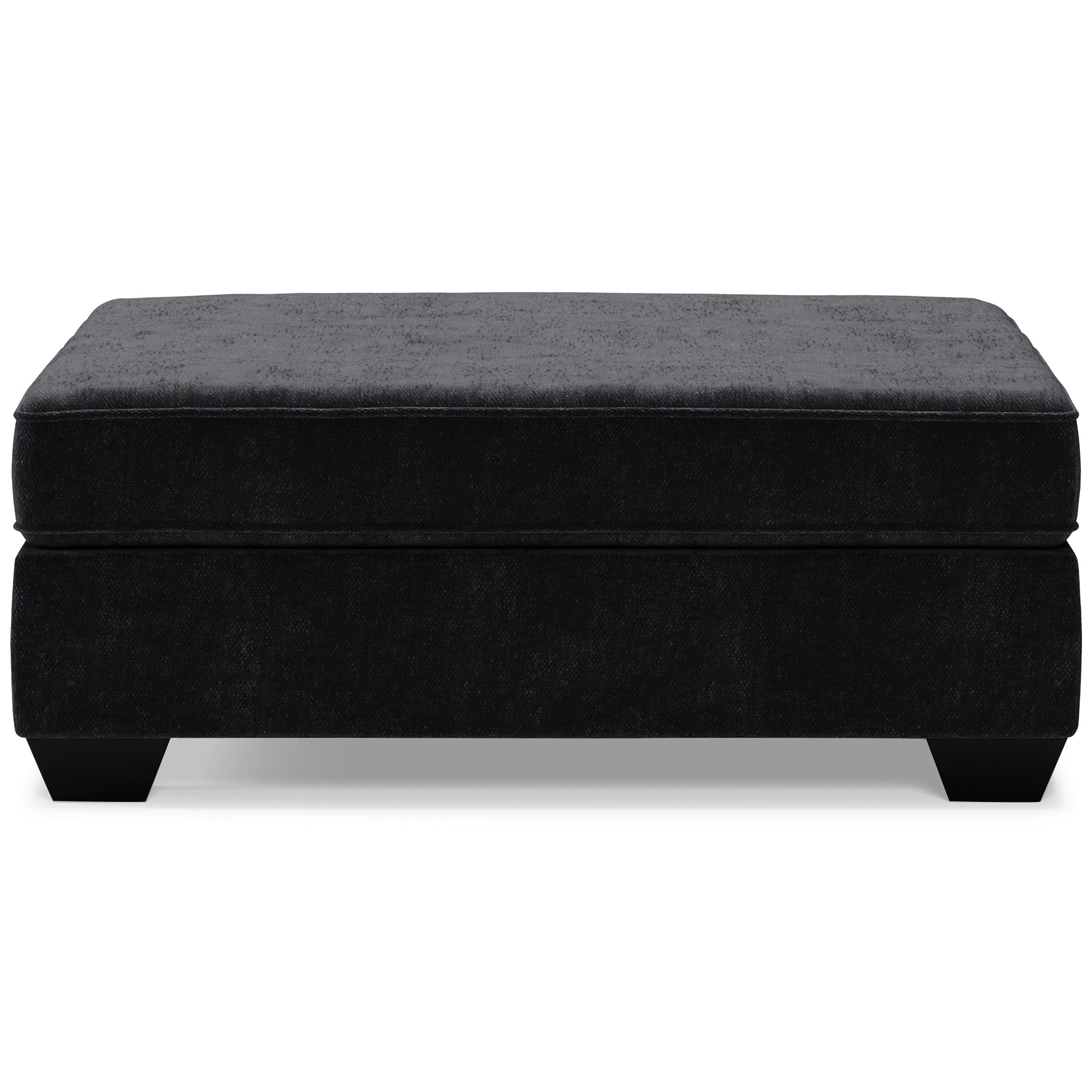 Lavernett Polyester Oversized Charcoal Ottoman by Ashley