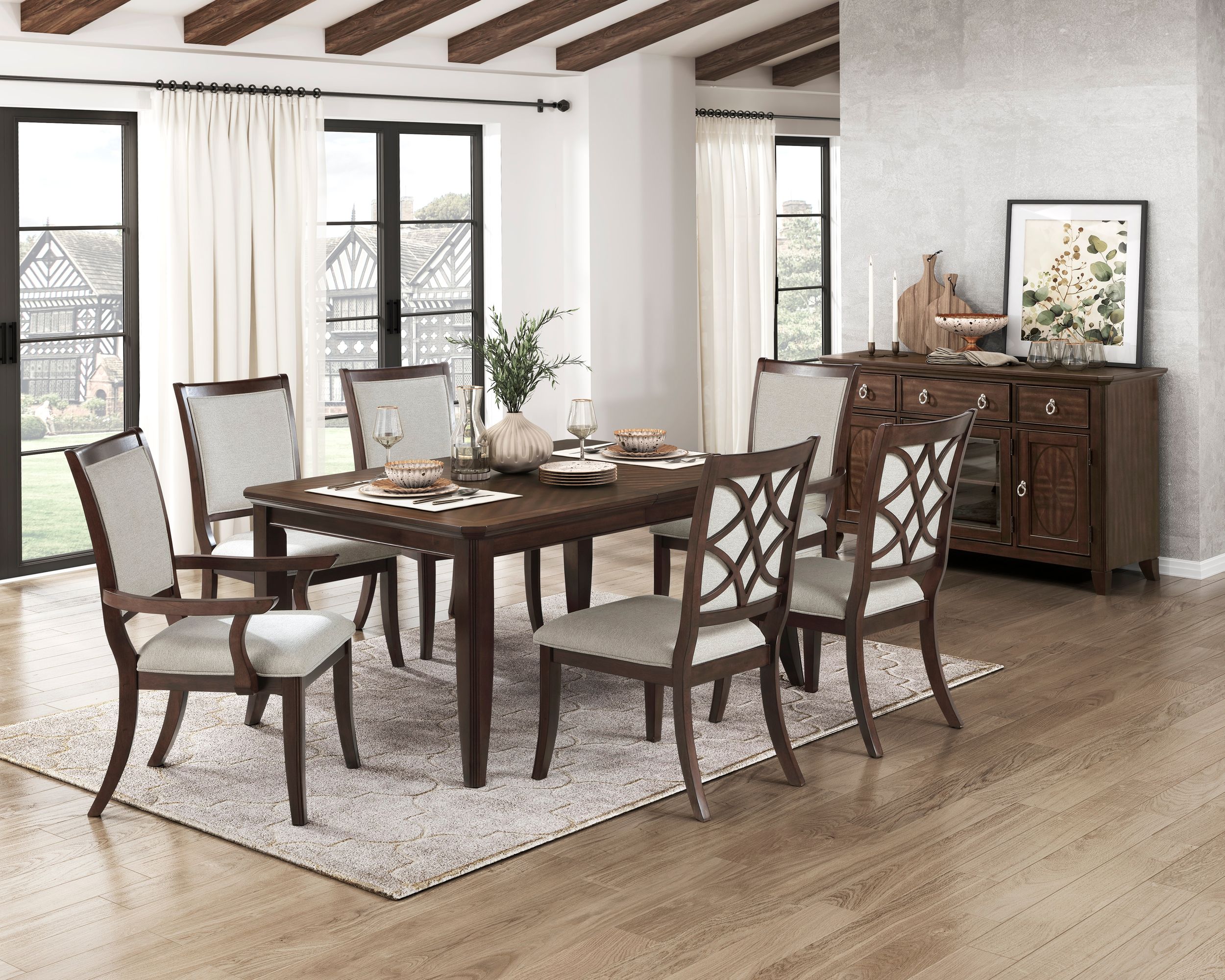 Claymont Rectangular Extendable Wood Dining Table