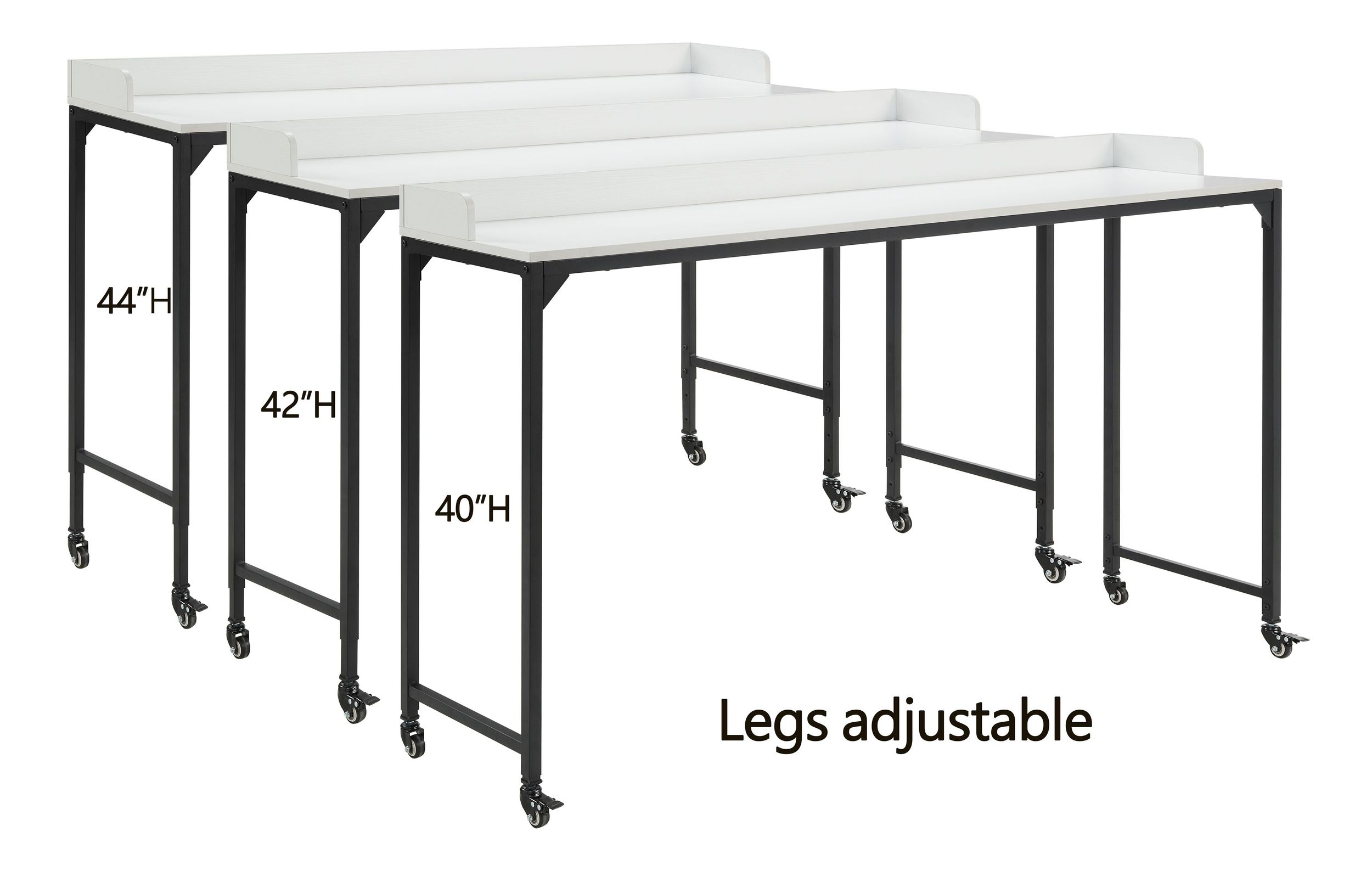 Sumter Rectangular Wood/Metal/Melamine Over The Bed Desk