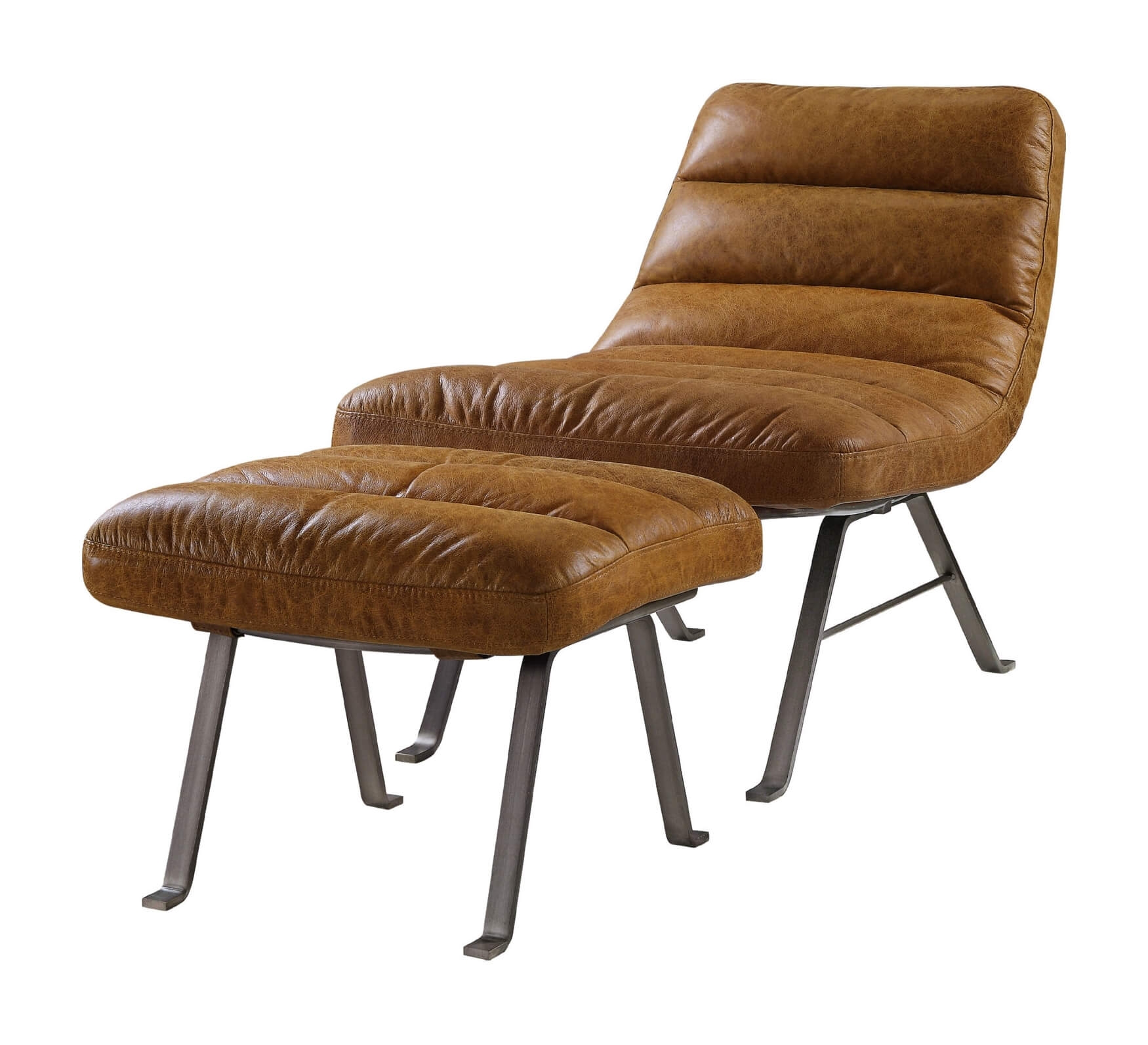 Bison Top Grain Leather Accent Chair