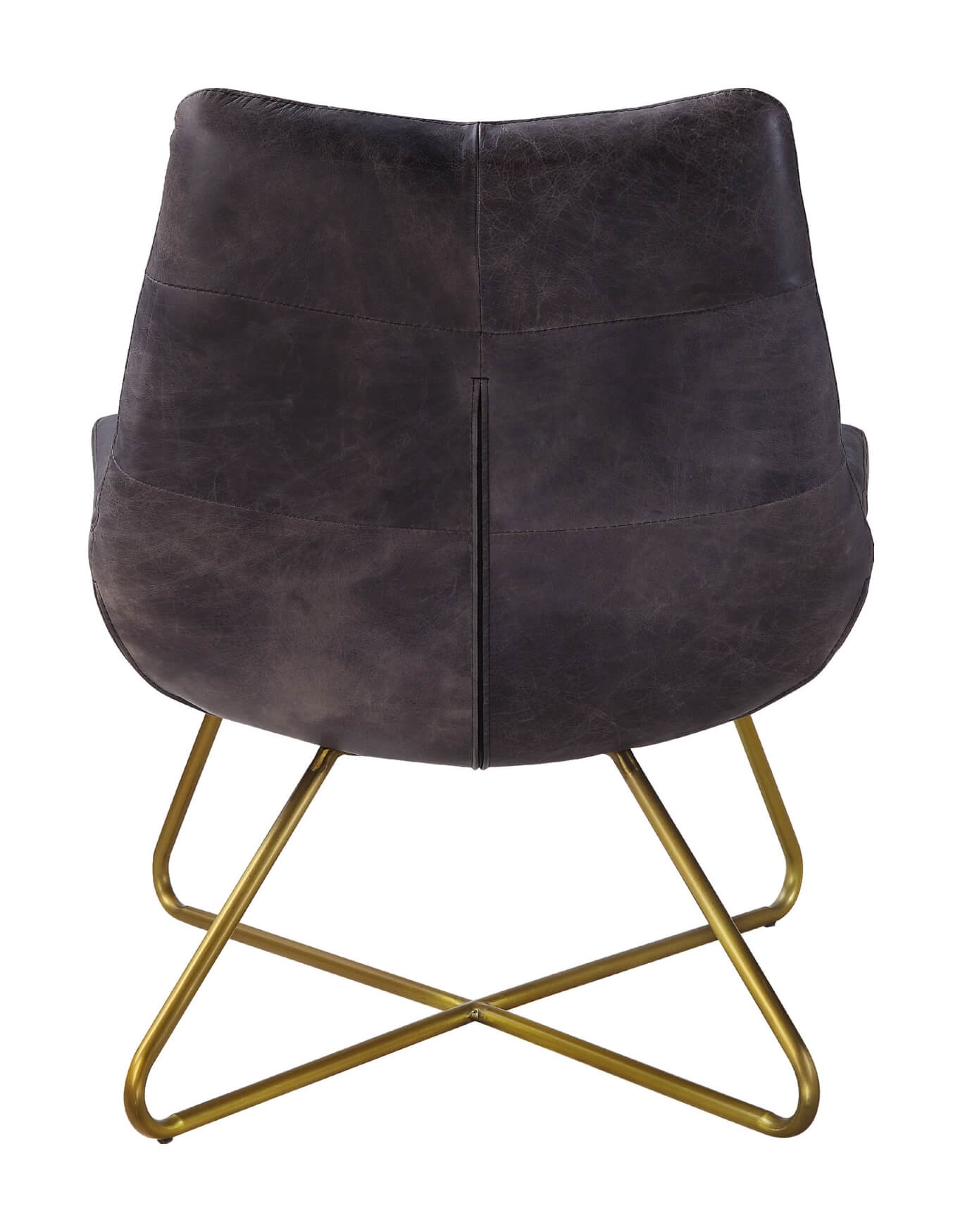 Dhalsim Top Grain Leather Accent Chair