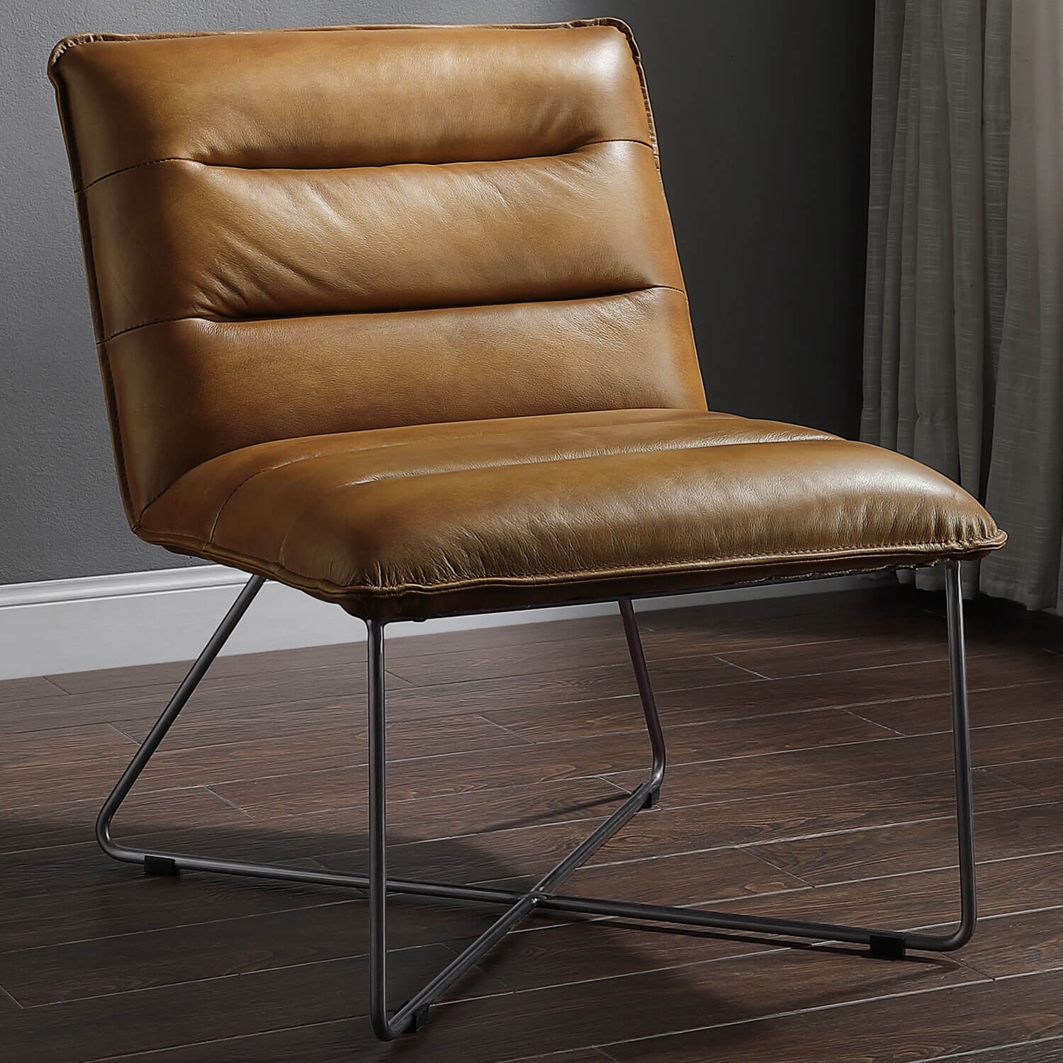 Balrog Top Grain Leather Accent Chair