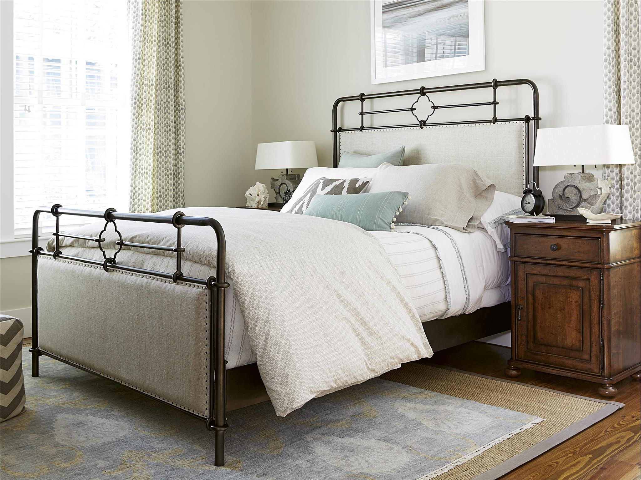 Low Tide Fabric/Metal Panel Bed, Queen Size