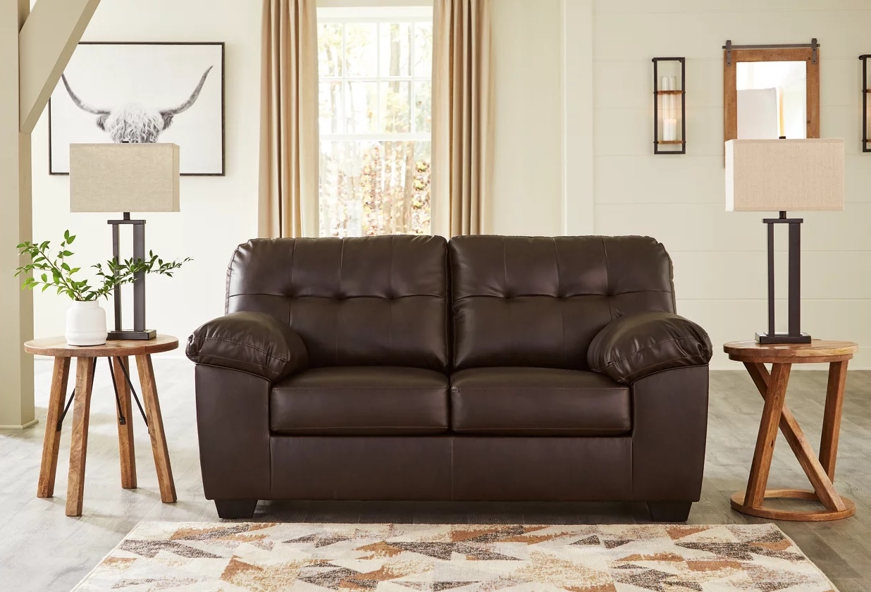 Donlen Faux Leather Living Room Set