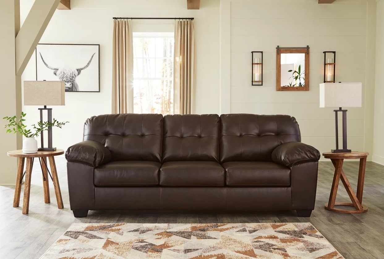 Donlen Faux Leather Living Room Set