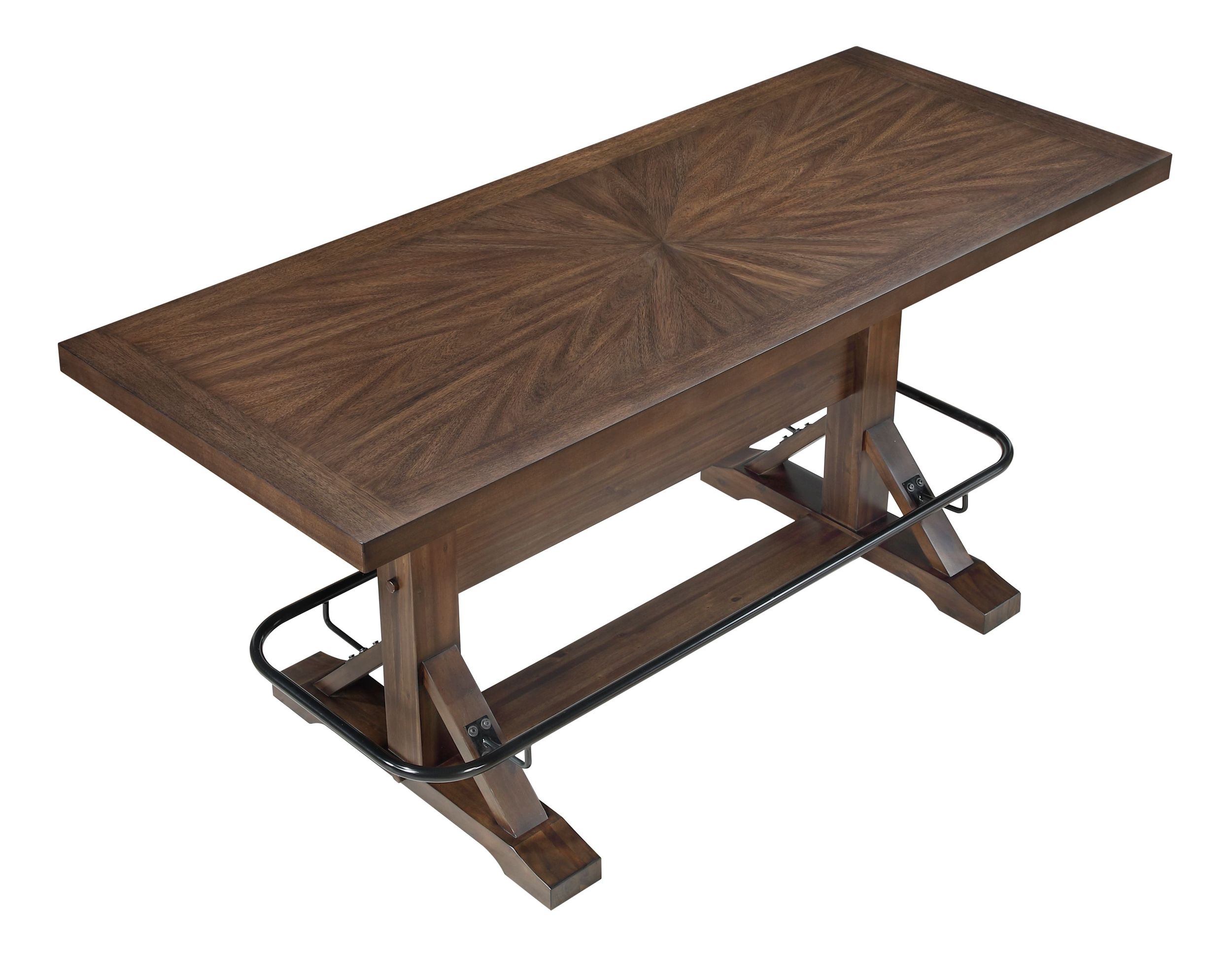 Oliver Rectangular Wood/Metal Counter Height Set