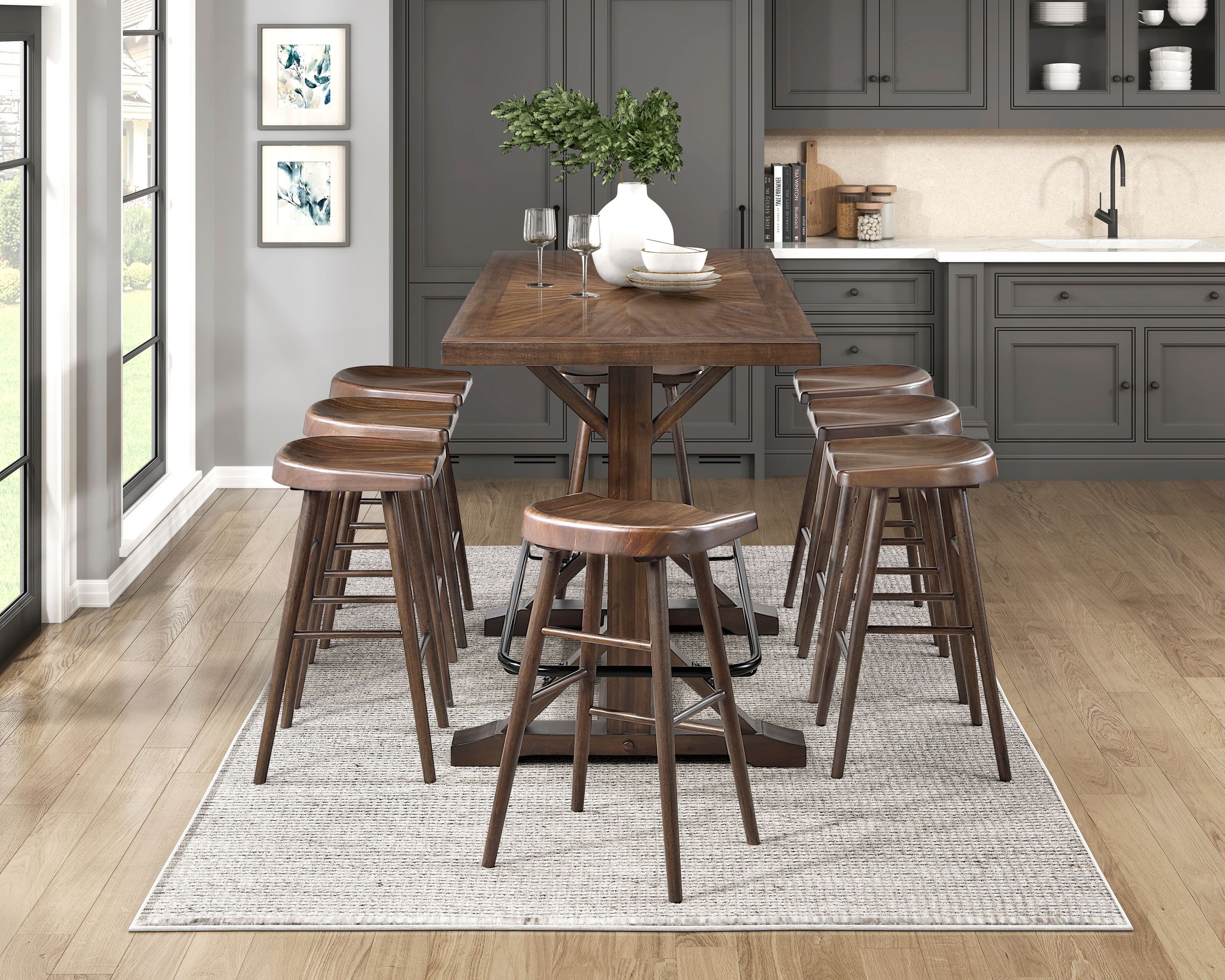 Oliver Wood Pub Height Stool
