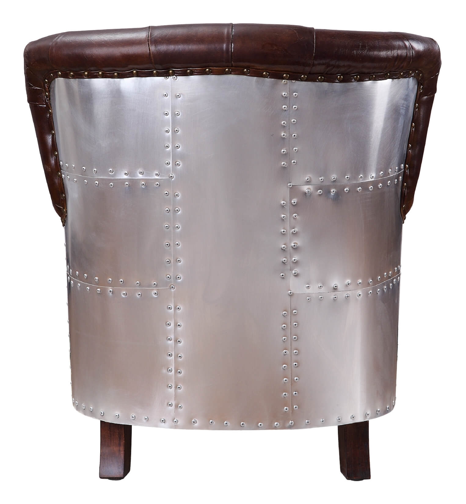 Brancaster 59830 Top Grain Leather/Aluminum Accent Chair