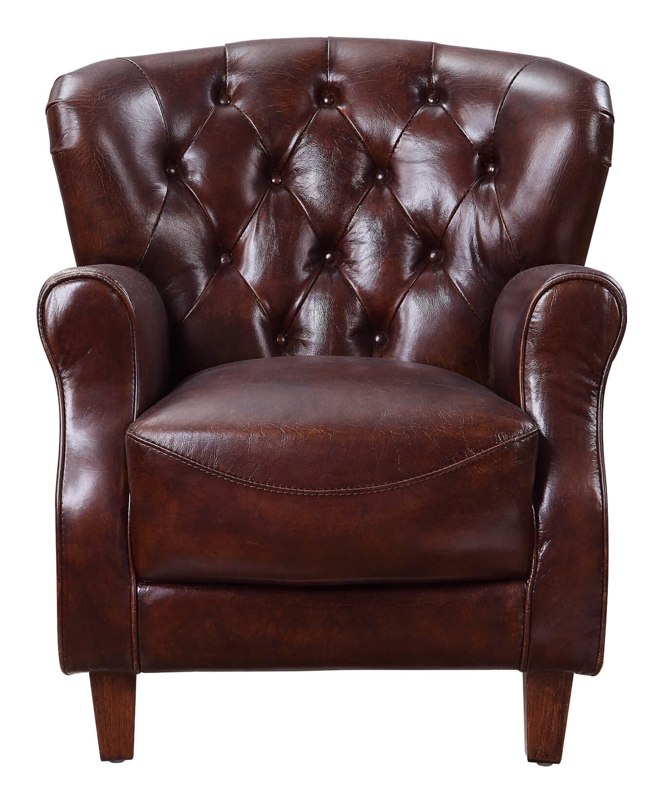 Brancaster 59830 Top Grain Leather/Aluminum Accent Chair