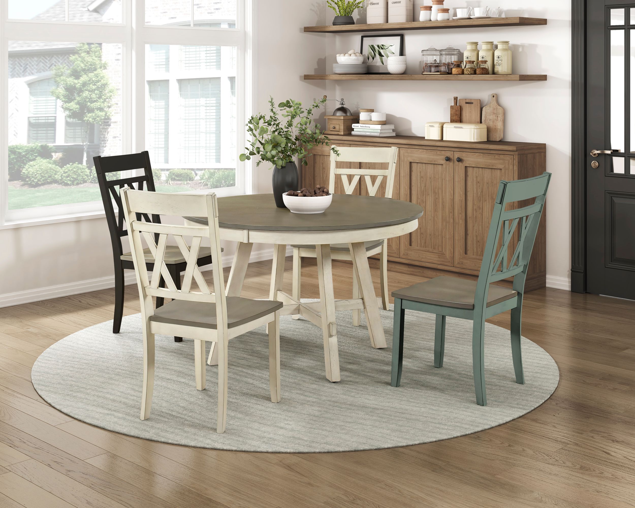 Ogden Round Wood Dining Room Set