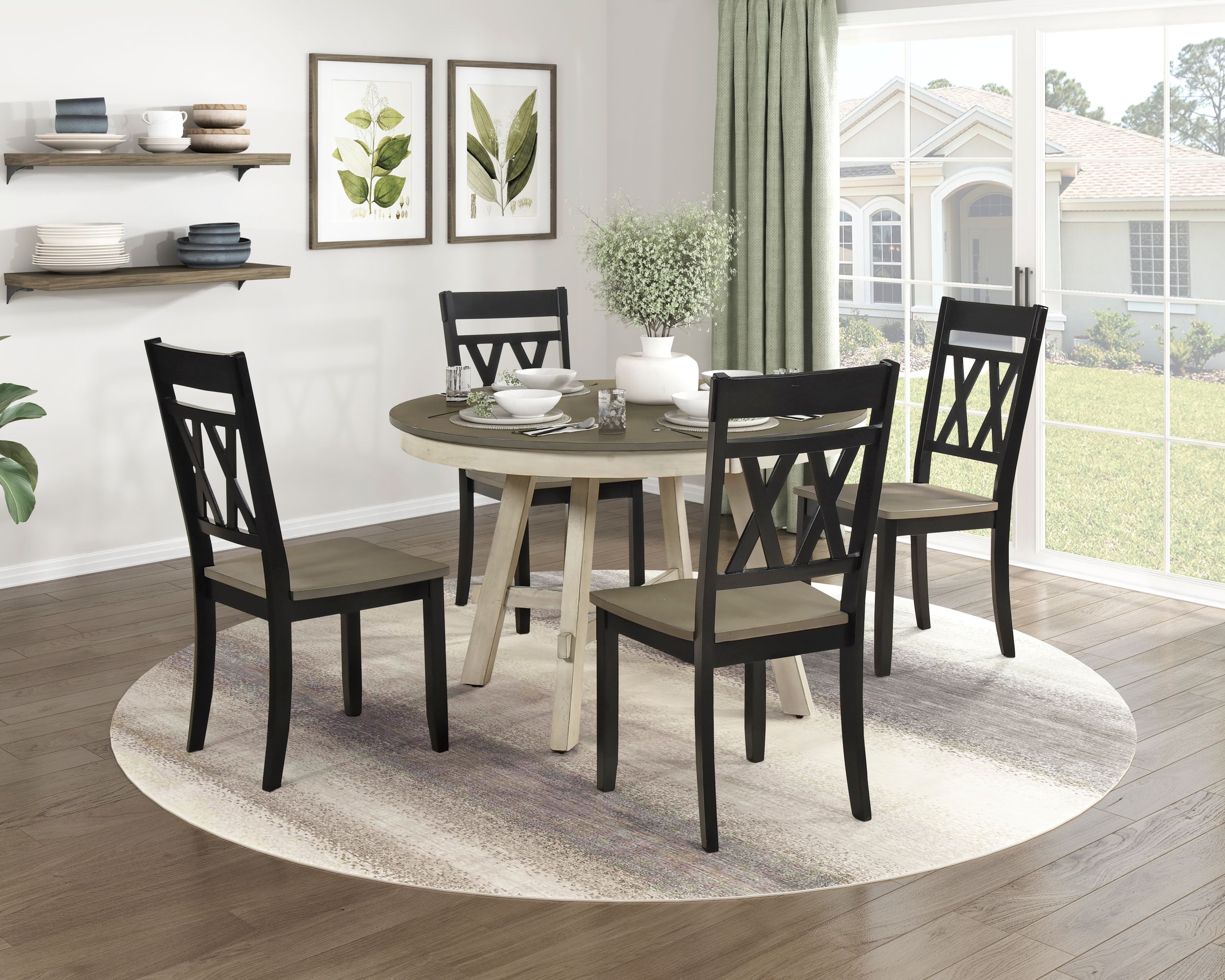 Ogden Round Wood Dining Table