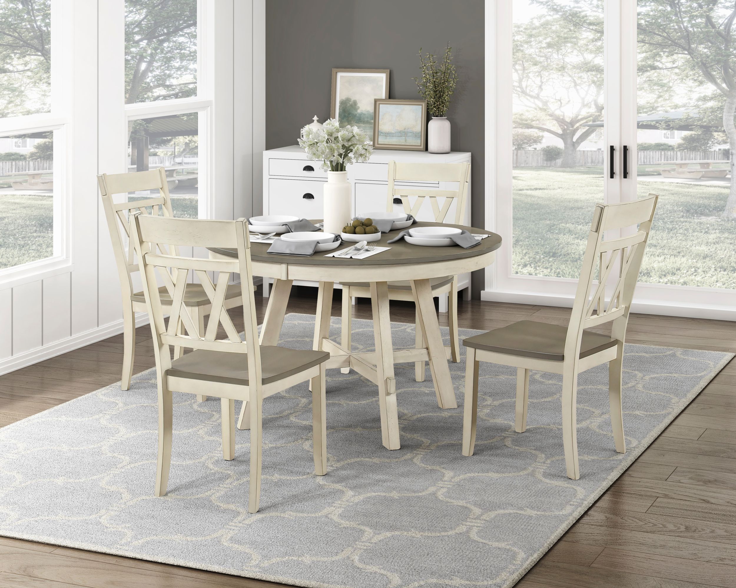 Ogden Round Wood Dining Room Set