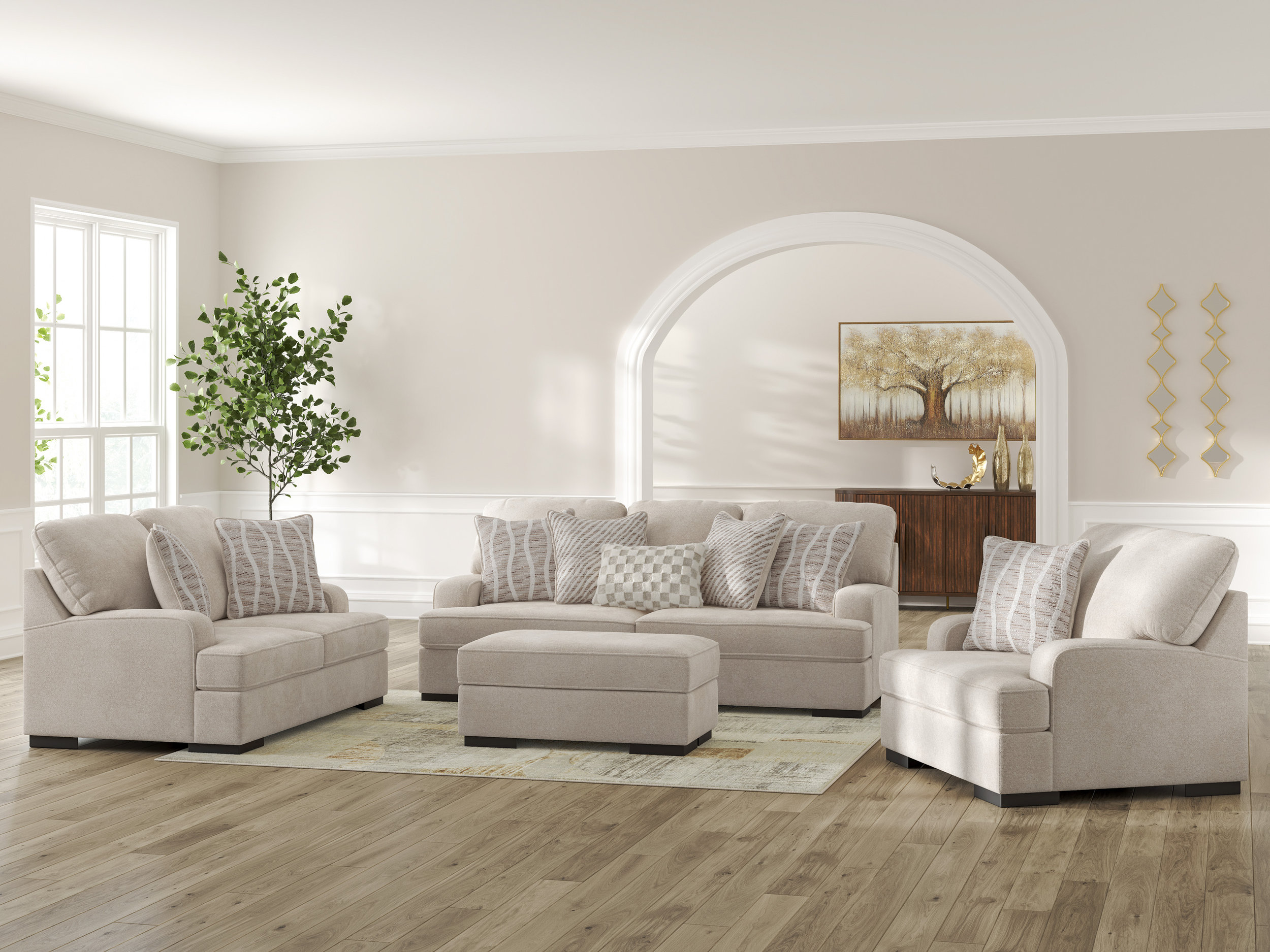 High Profile Polyester Sofa
