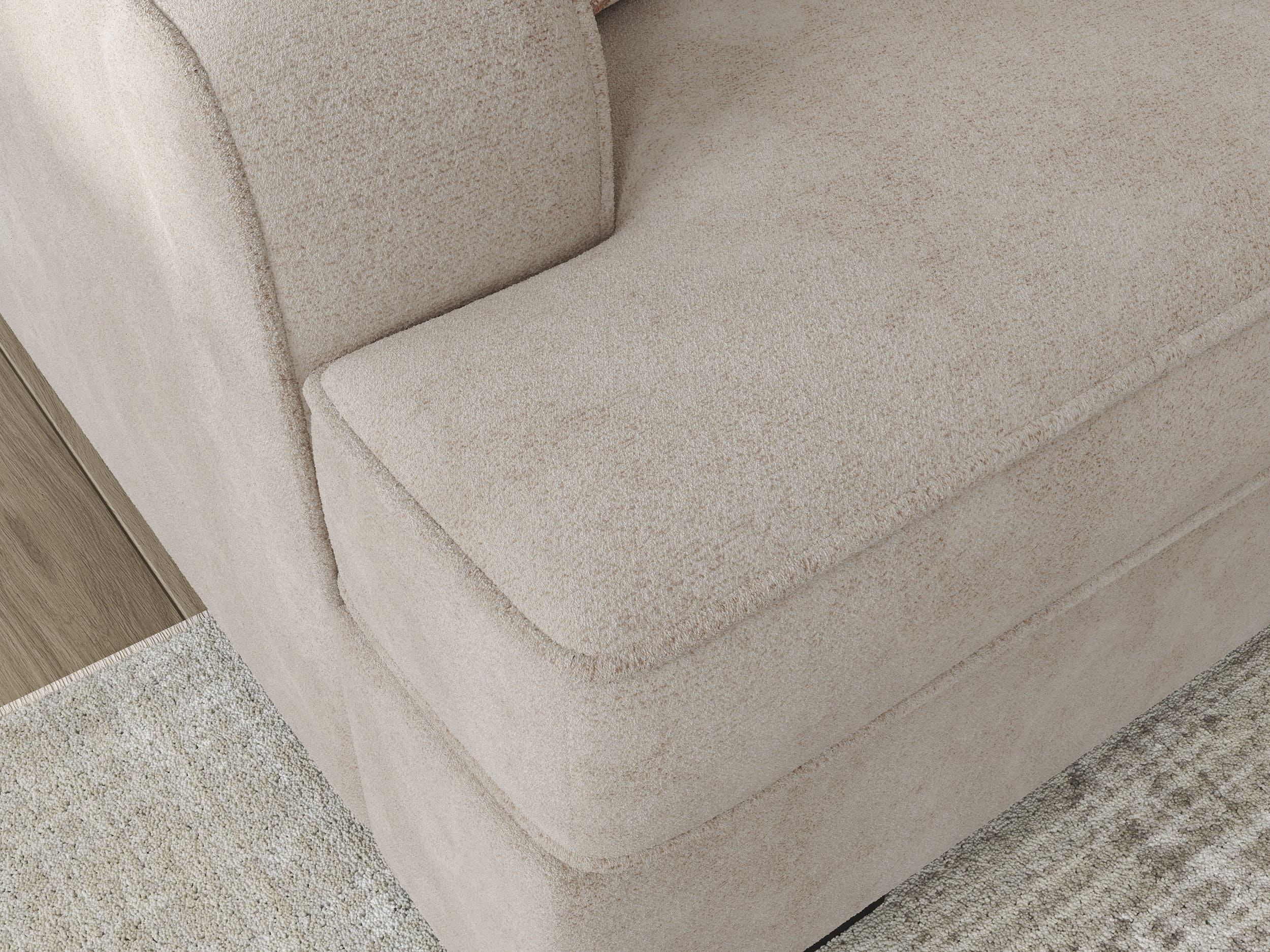 High Profile Polyester Sofa