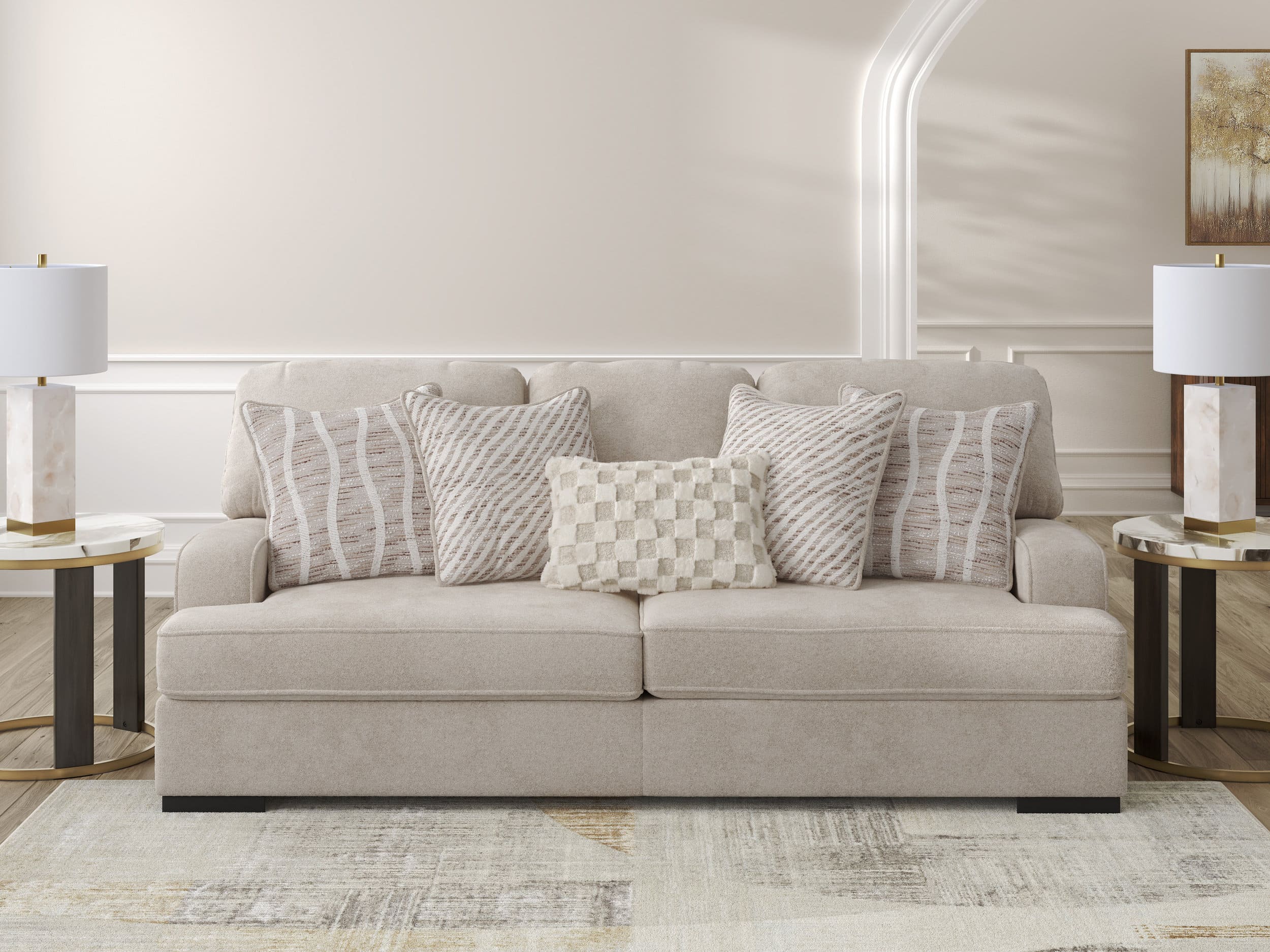 High Profile Polyester Sofa