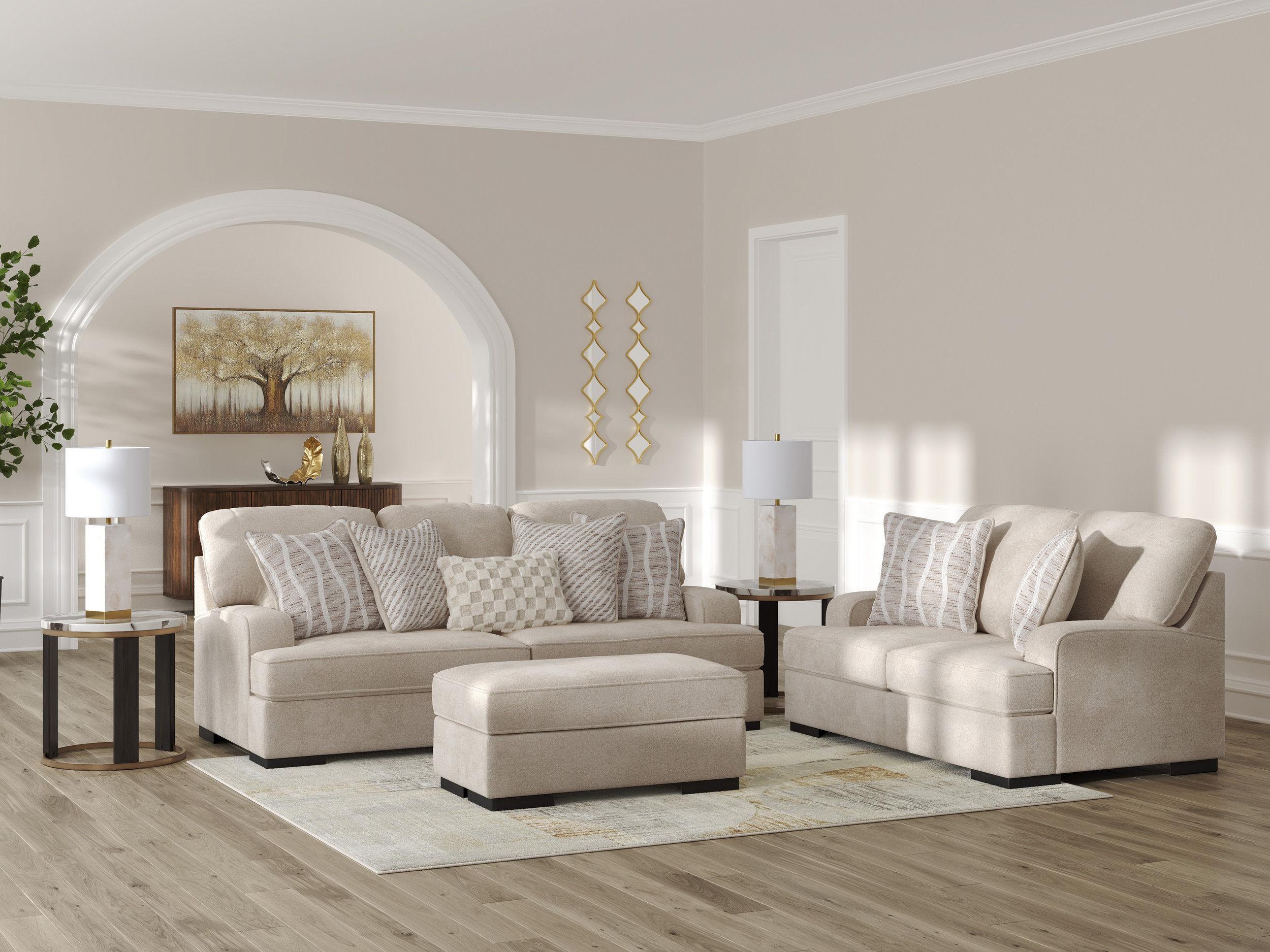 High Profile Polyester Sofa