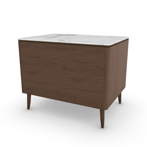 Boston Ceramic/Wood Nightstand w/2 Drawers