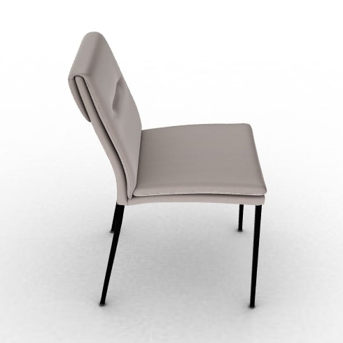 Carmen Large Fabric/Metal Customizable Upholstered Dining Chair