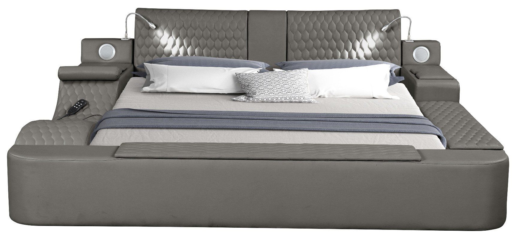 Zoya Fabric Upholstered King Size Bed