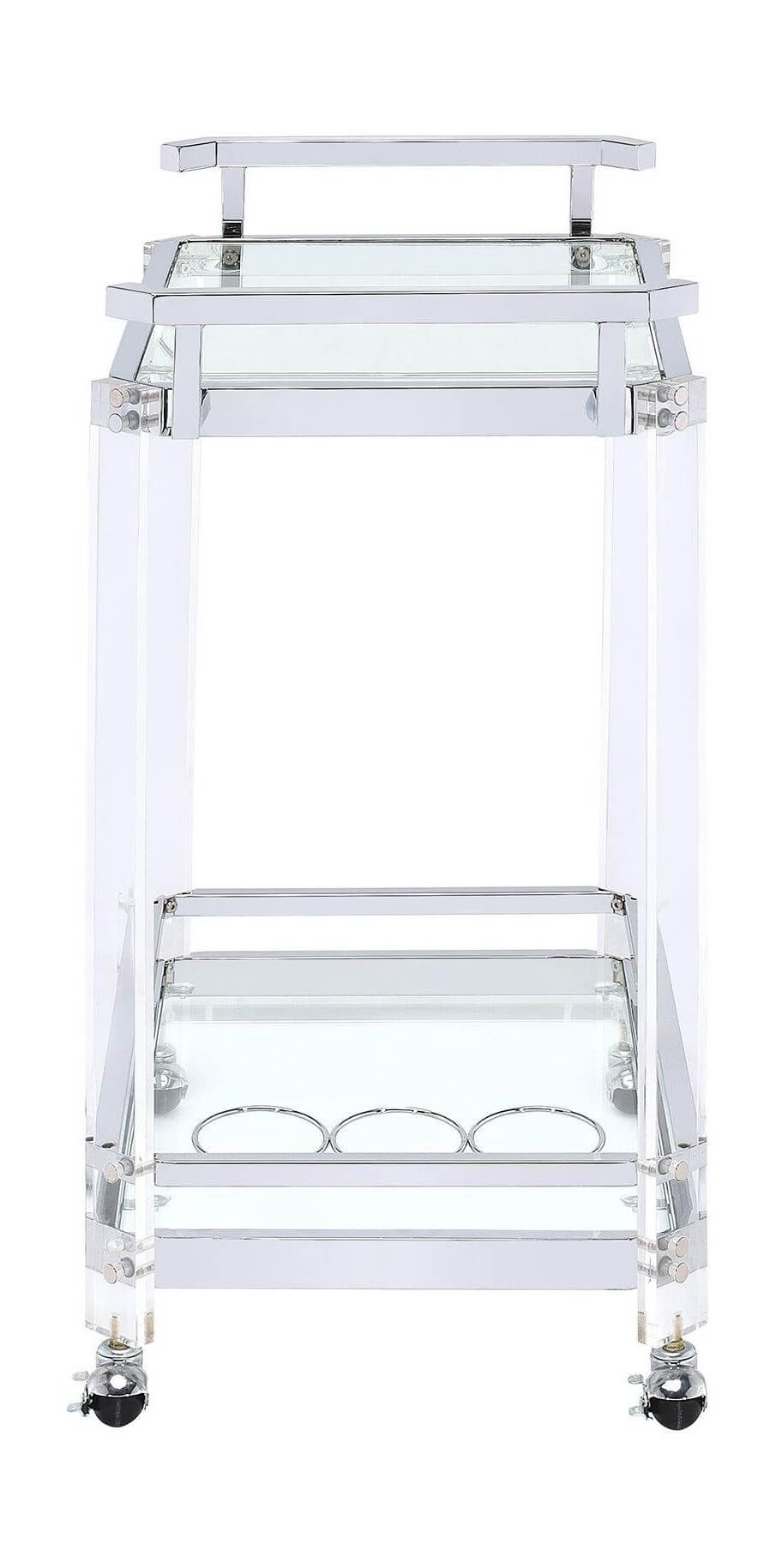 Jefferson 2-tier Glass Serving Cart