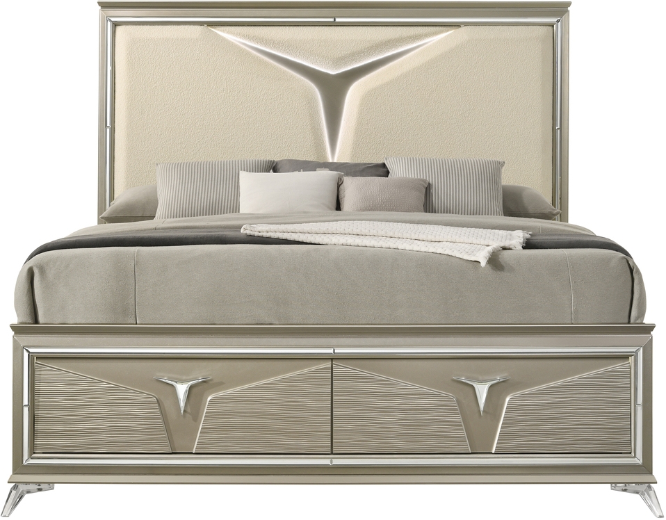 Samantha Fabric Upholstered King Size Bed