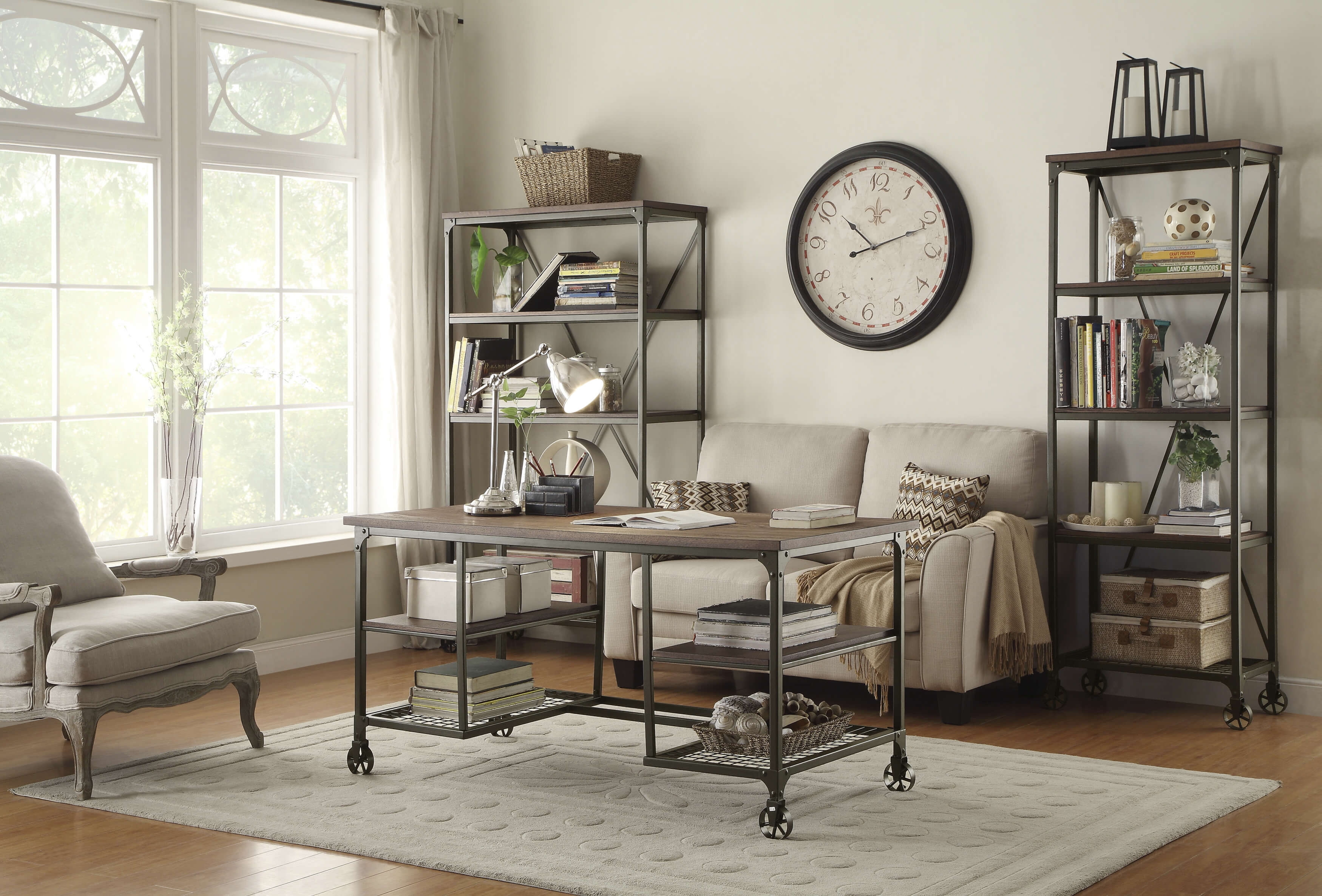 Millwood Industrial Wood Writing Desk