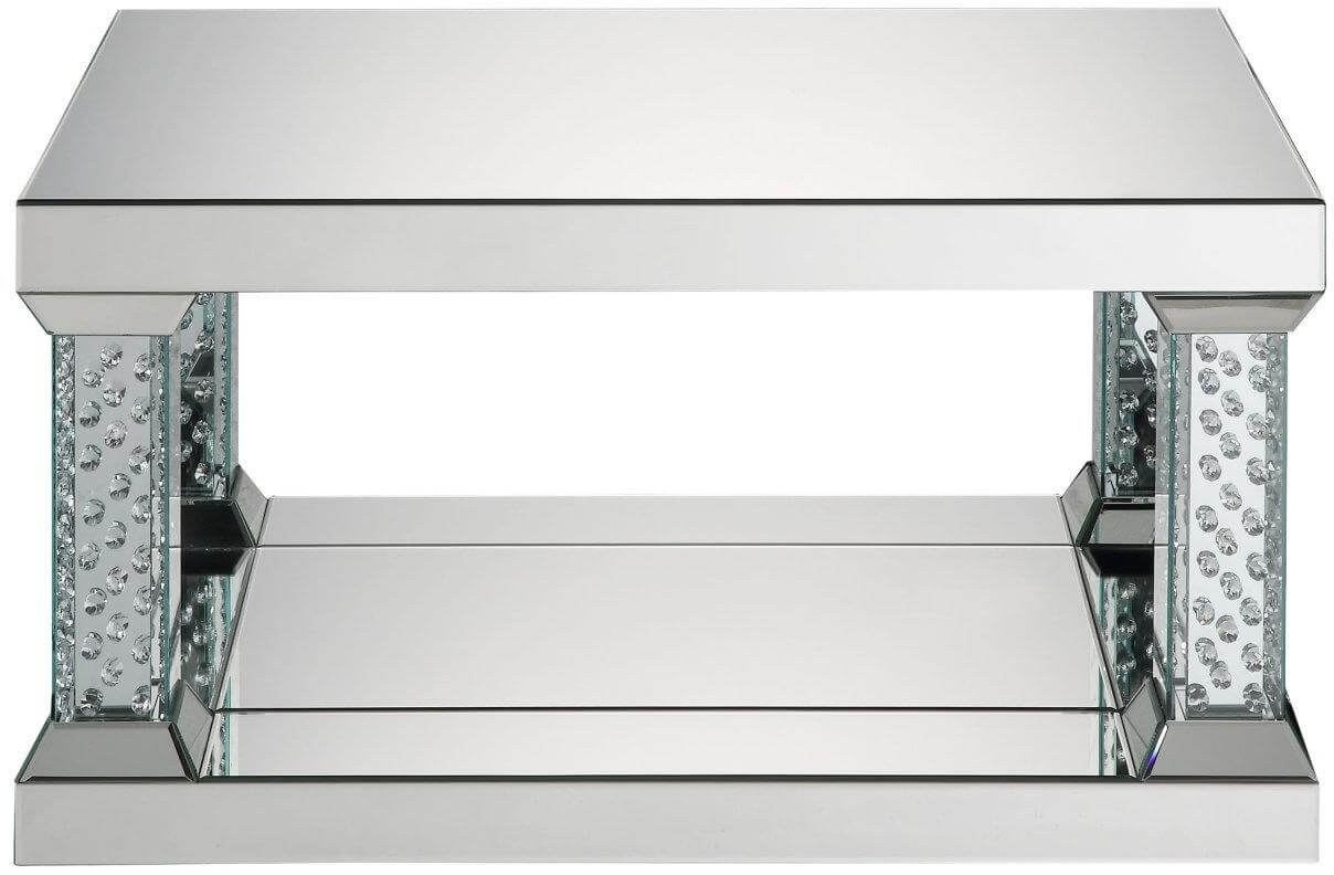 Nysa Mirrored/Faux Crystals Coffee Table