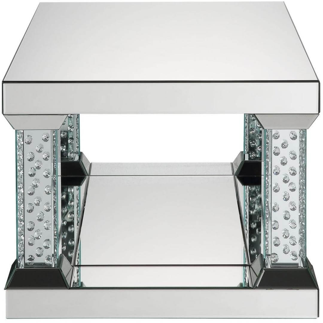 Nysa Mirrored/Faux Crystals Coffee Table