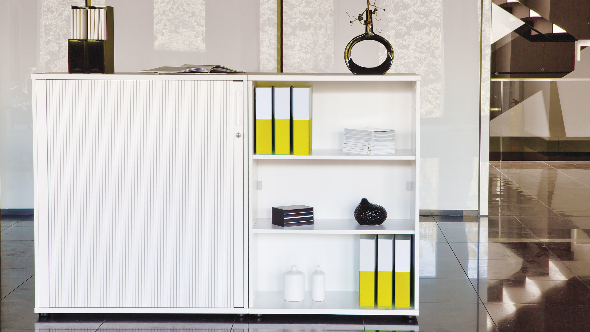 Uni Melamine Office Lockable Wardrobe w/2 Doors, Shelf & Metal Pull-Out Hanging Rail