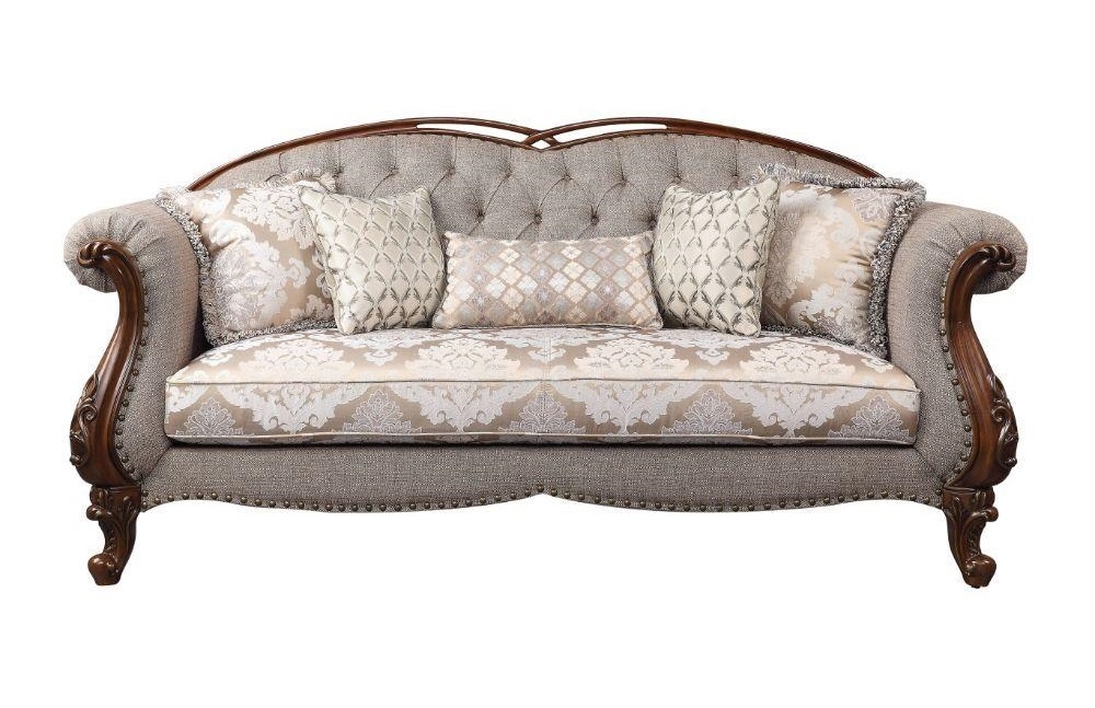 Miyeon Fabric Tufted Living Room Set w/Pillows