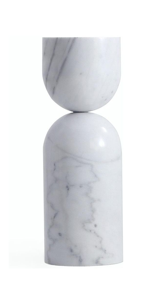 Apothecary Round Marble End Table, Tall