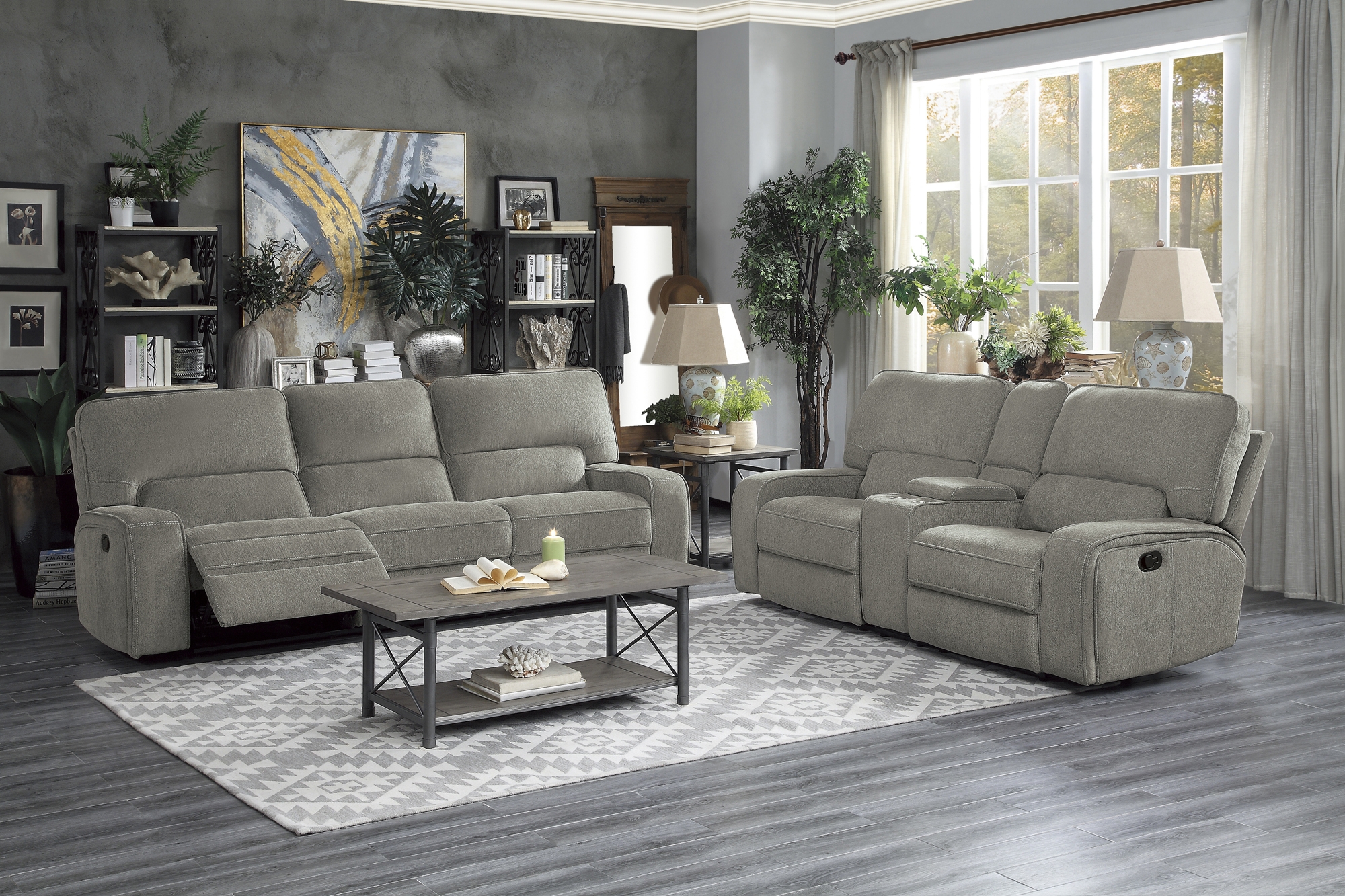 Borneo Fabric Power Reclining Living Room Set