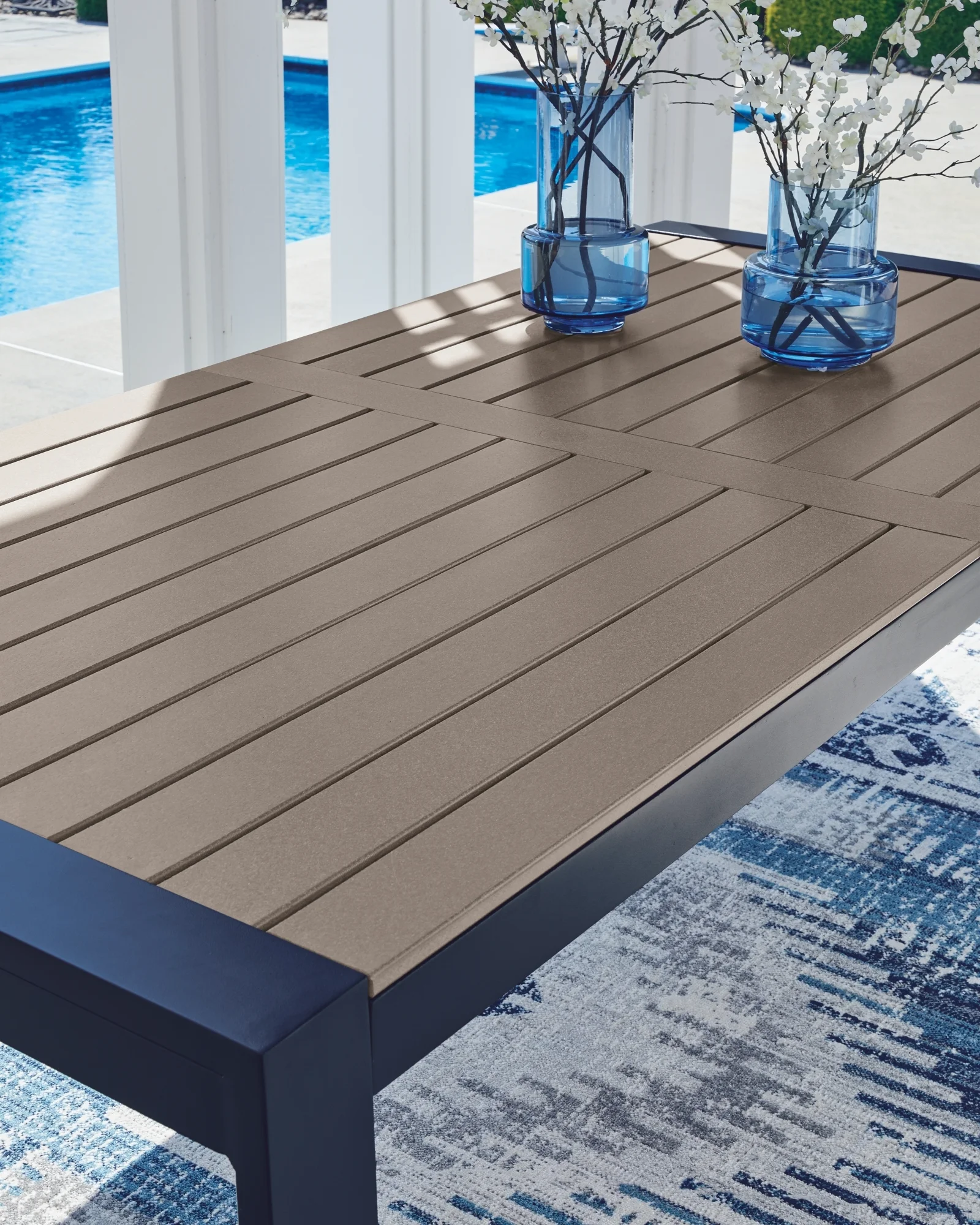 East Beach Aluminum/HDPE Rectangular Dining Table