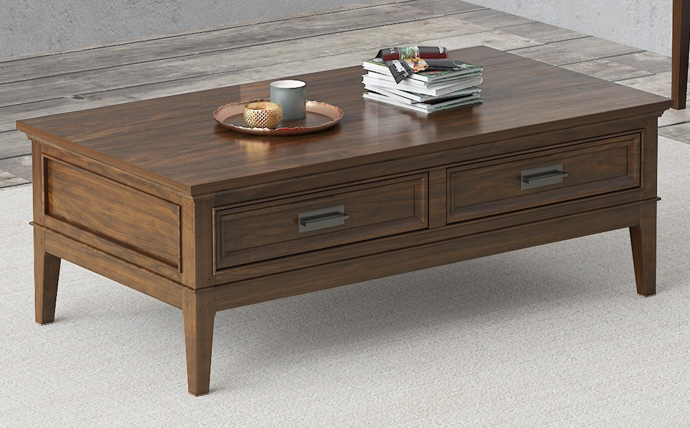Frazier Park Wood Veneer Coffee Table by Homelegance