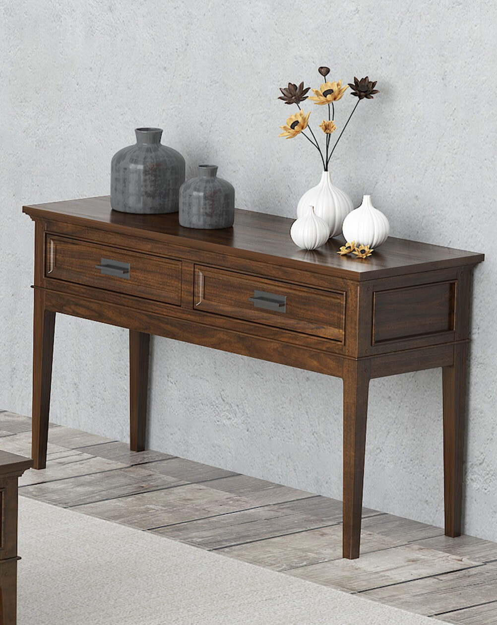 Frazier Park Wood Veneer Console Table by Homelegance