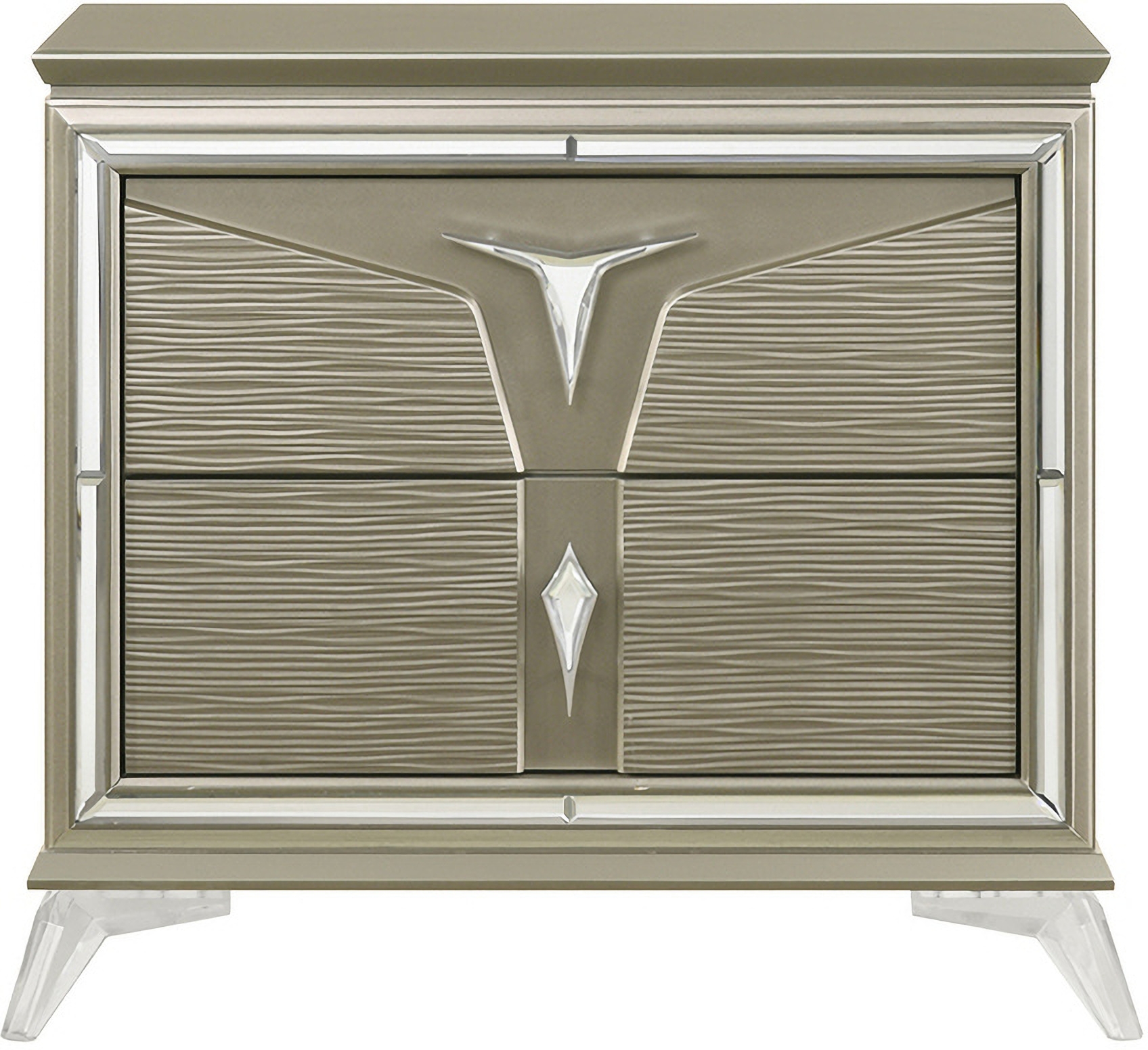Samantha 2-Drawer Wood Veneer Nightstand